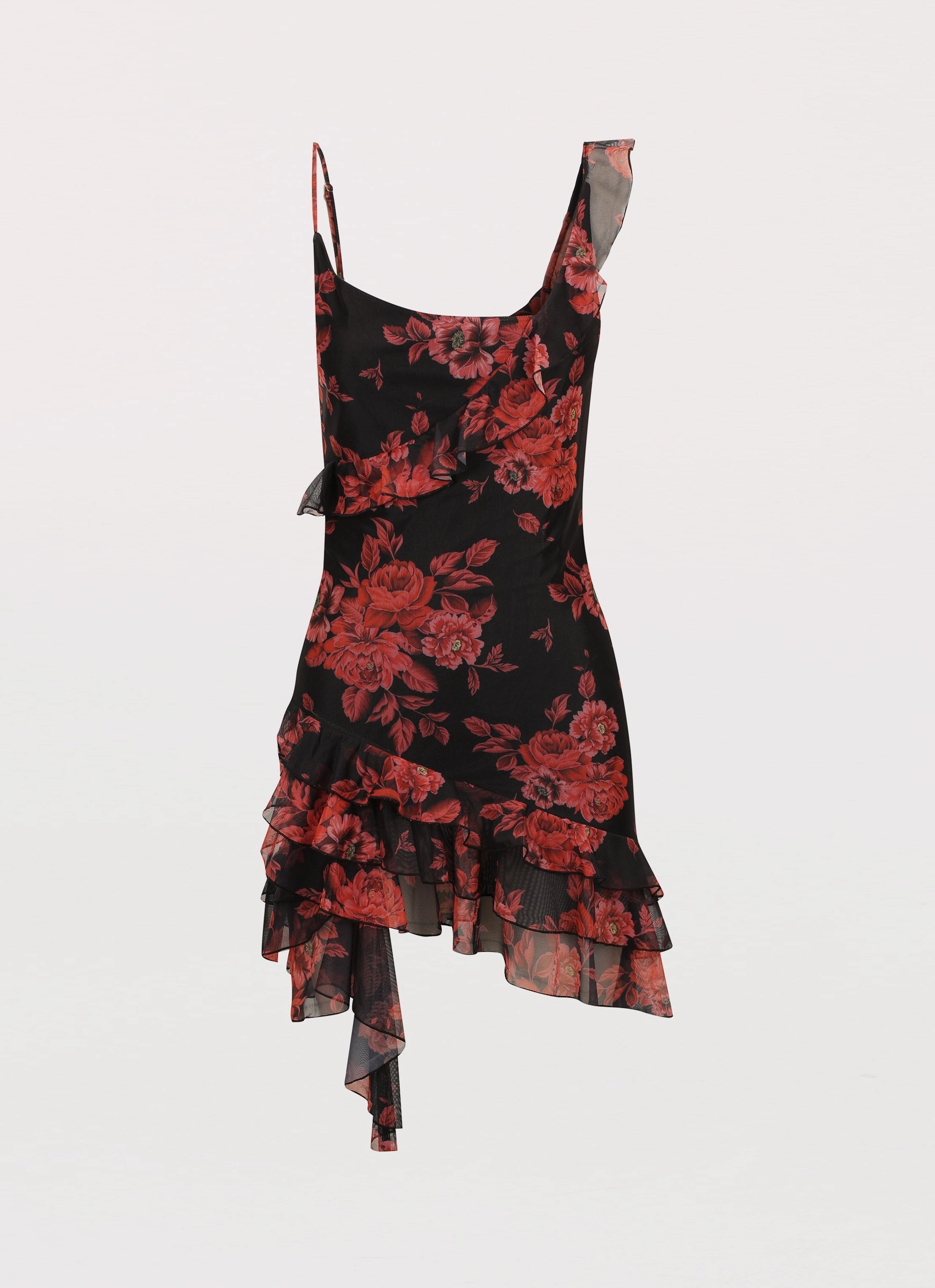 Fashionable Wear foldable Love You Mesh Mini Dress - Midnight Rosa