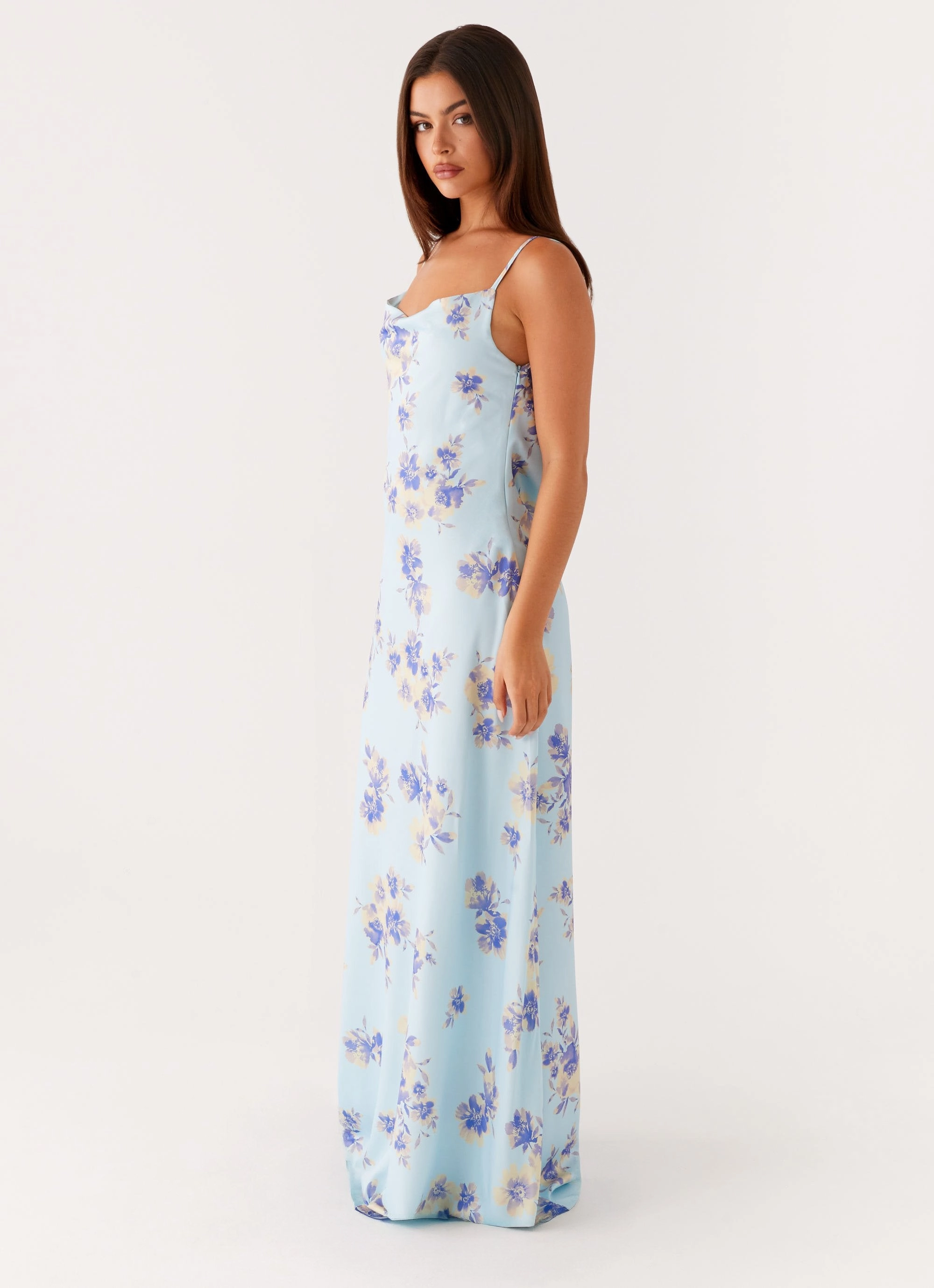 Liana Cowl Maxi Dress - Print Comfy and Chic