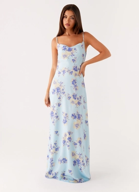 Liana Cowl Maxi Dress - Print Clean Comfort