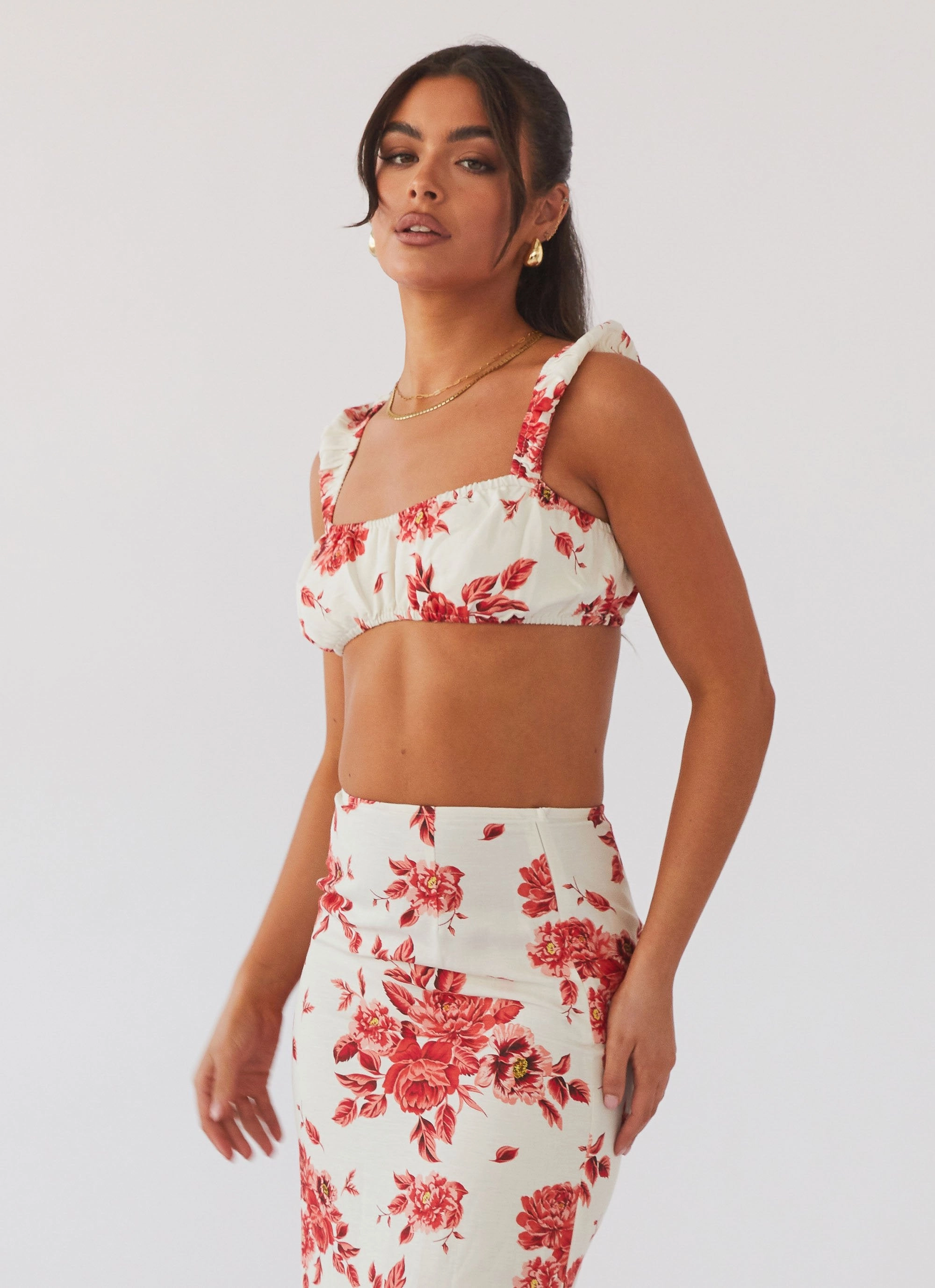 Comfy Style Luxurious Feel Valencia Villa Bralet Top - Rosa Floria