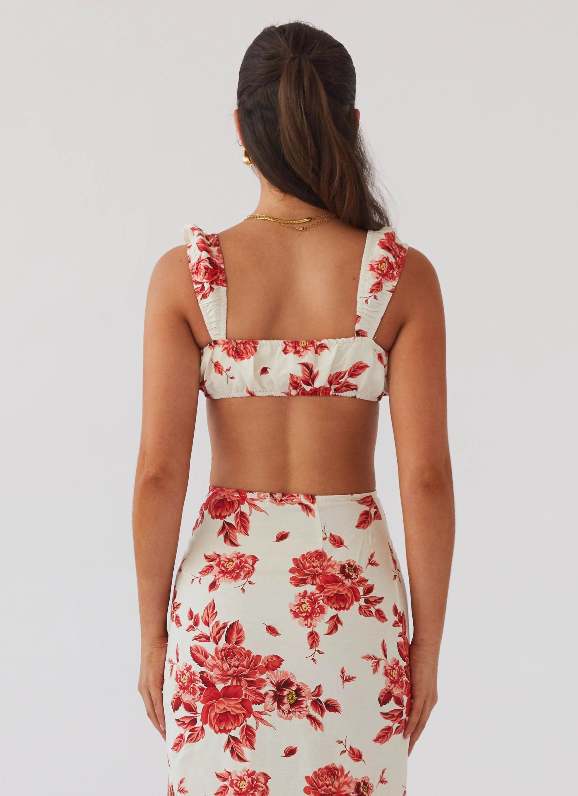 Valencia Villa Bralet Top - Rosa Floria AntiSnagYarnProcessing Reinforced Shoulders