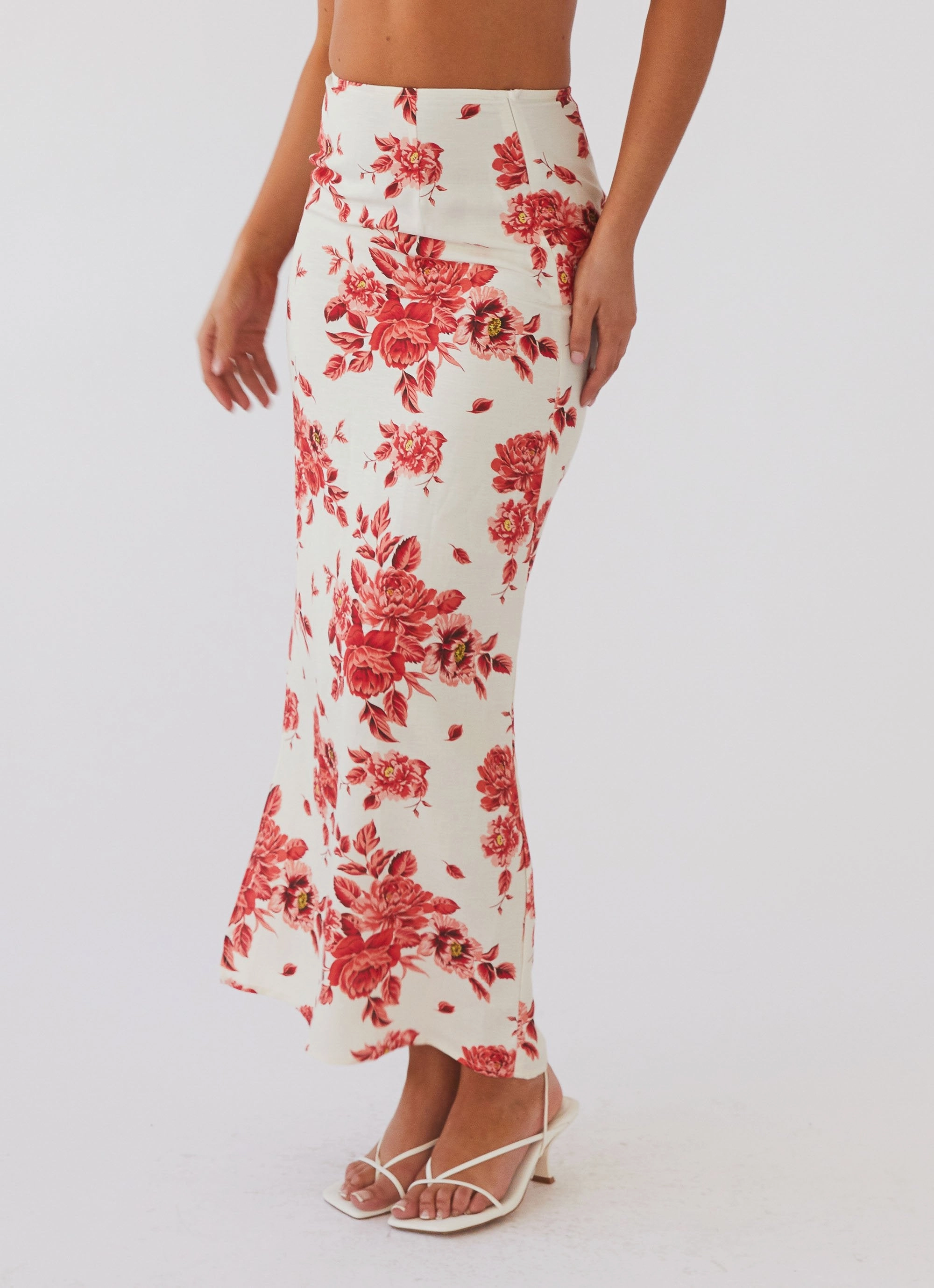 Lightweight Feel Valencia Villa Maxi Skirt - Rosa Floria