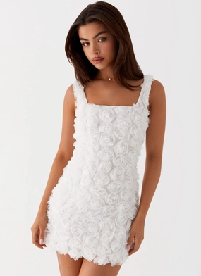 Valentina Mini Dress - White Office Layer Everyday Movement