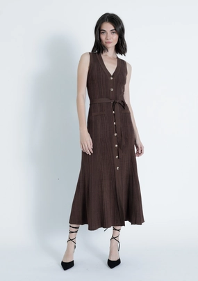 Valeria Knit Maxi Dress High-waisted evening piece