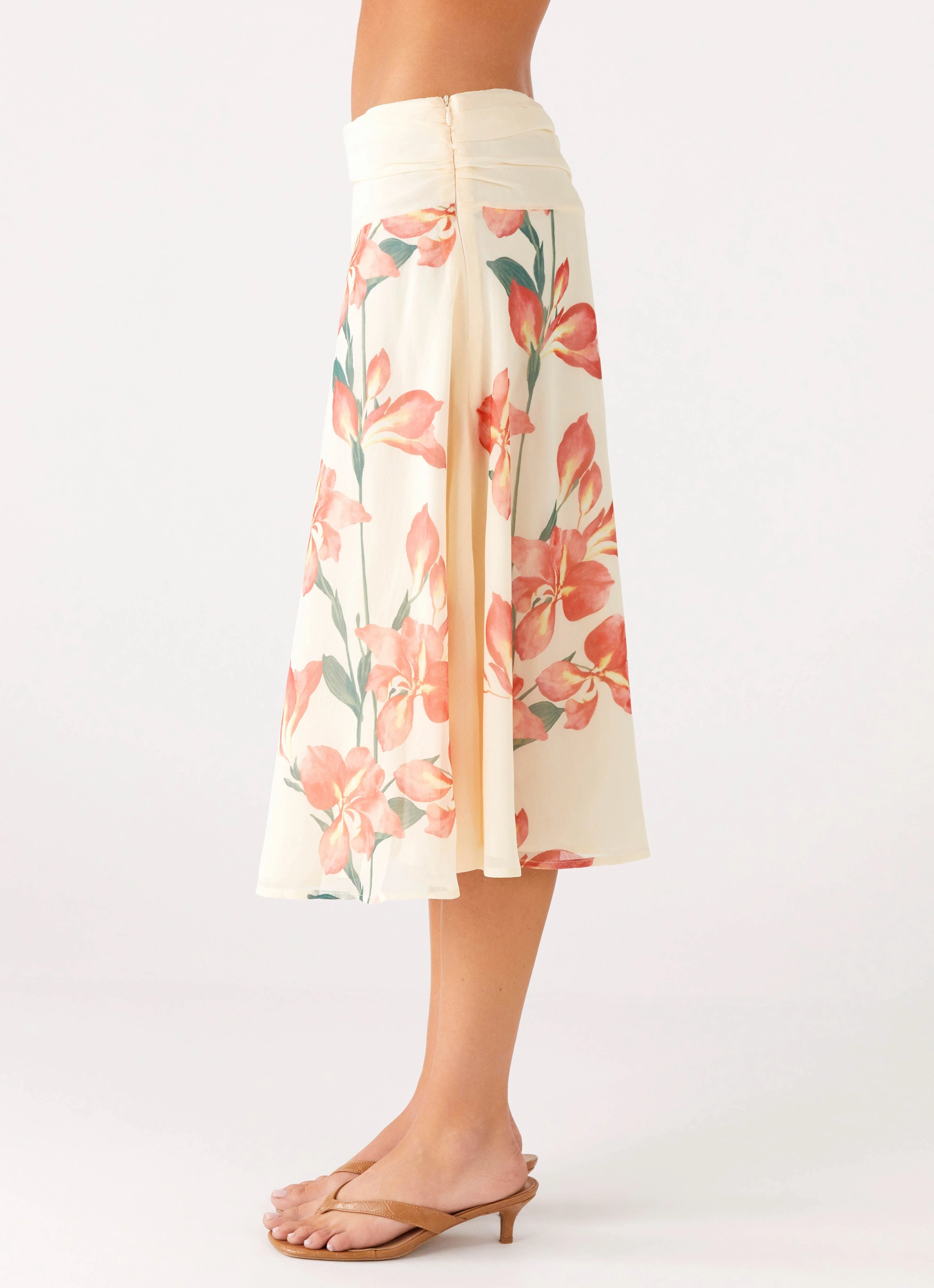 Valley Midi Skirt - Siena Floral BreathableFabric
