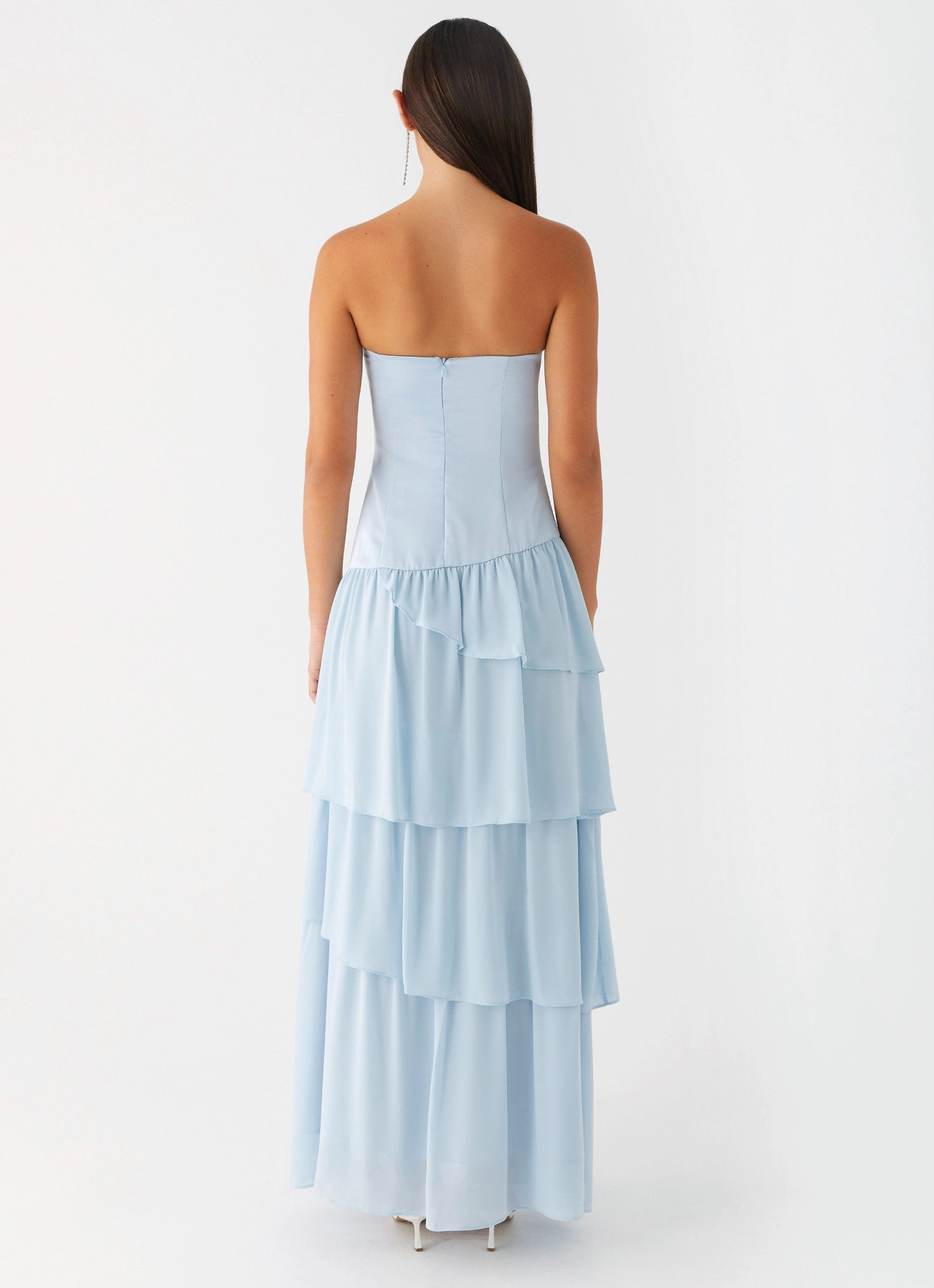 Our Story Maxi Dress - Pastel Blue Edgy Layers