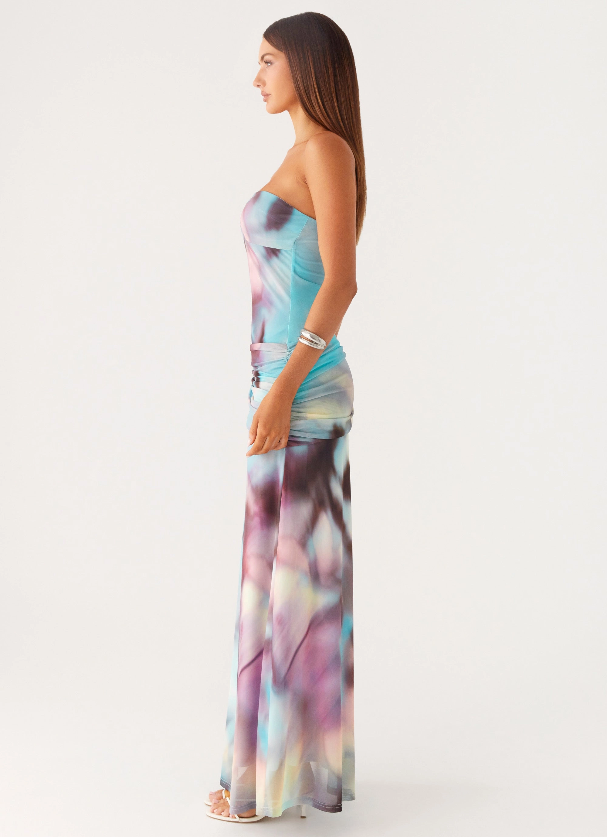 Graceful Ease All weather Isle Escape Mesh Maxi Dress - Sea Splash