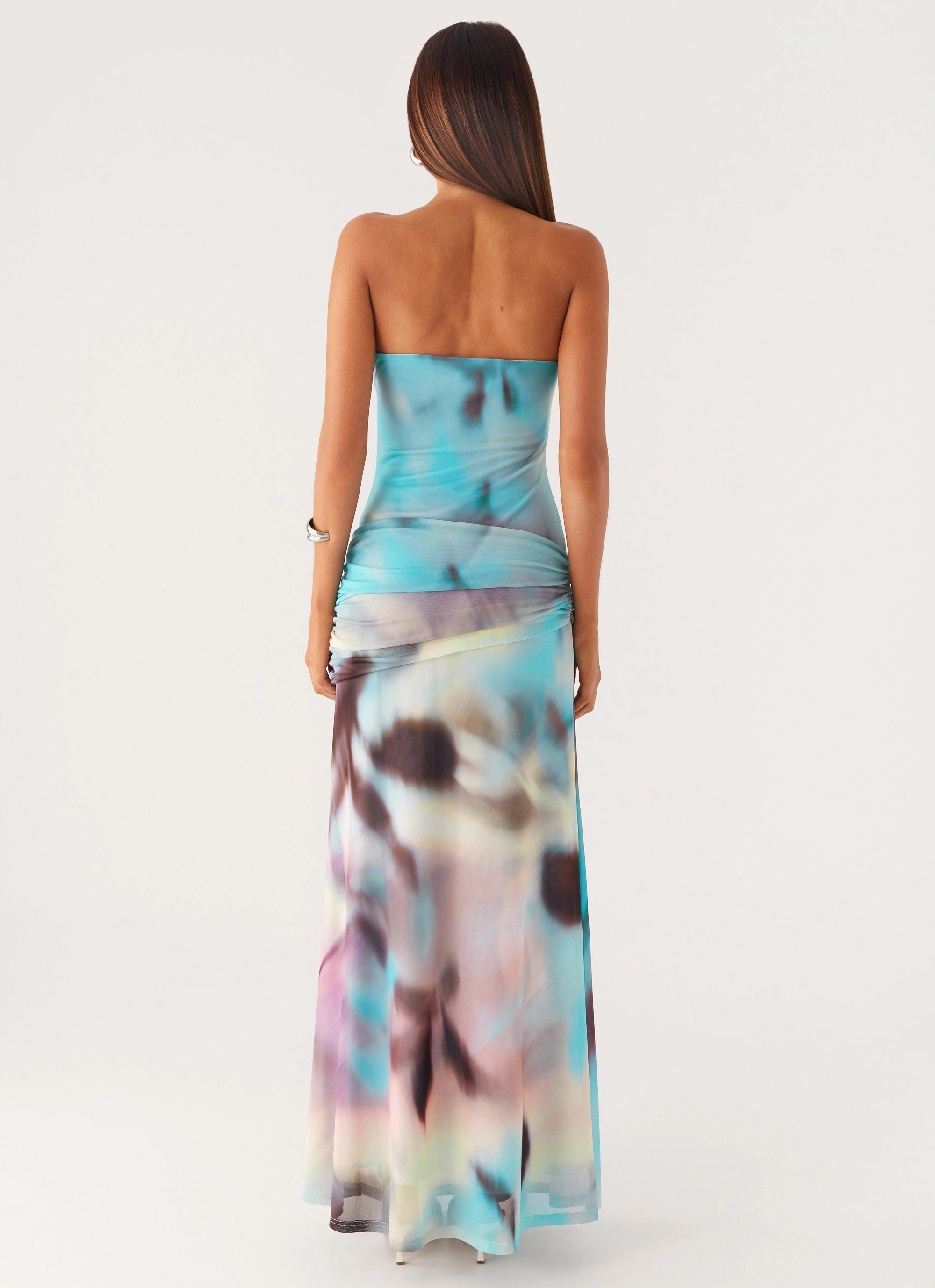 Relaxed fit wear Isle Escape Mesh Maxi Dress - Sea Splash