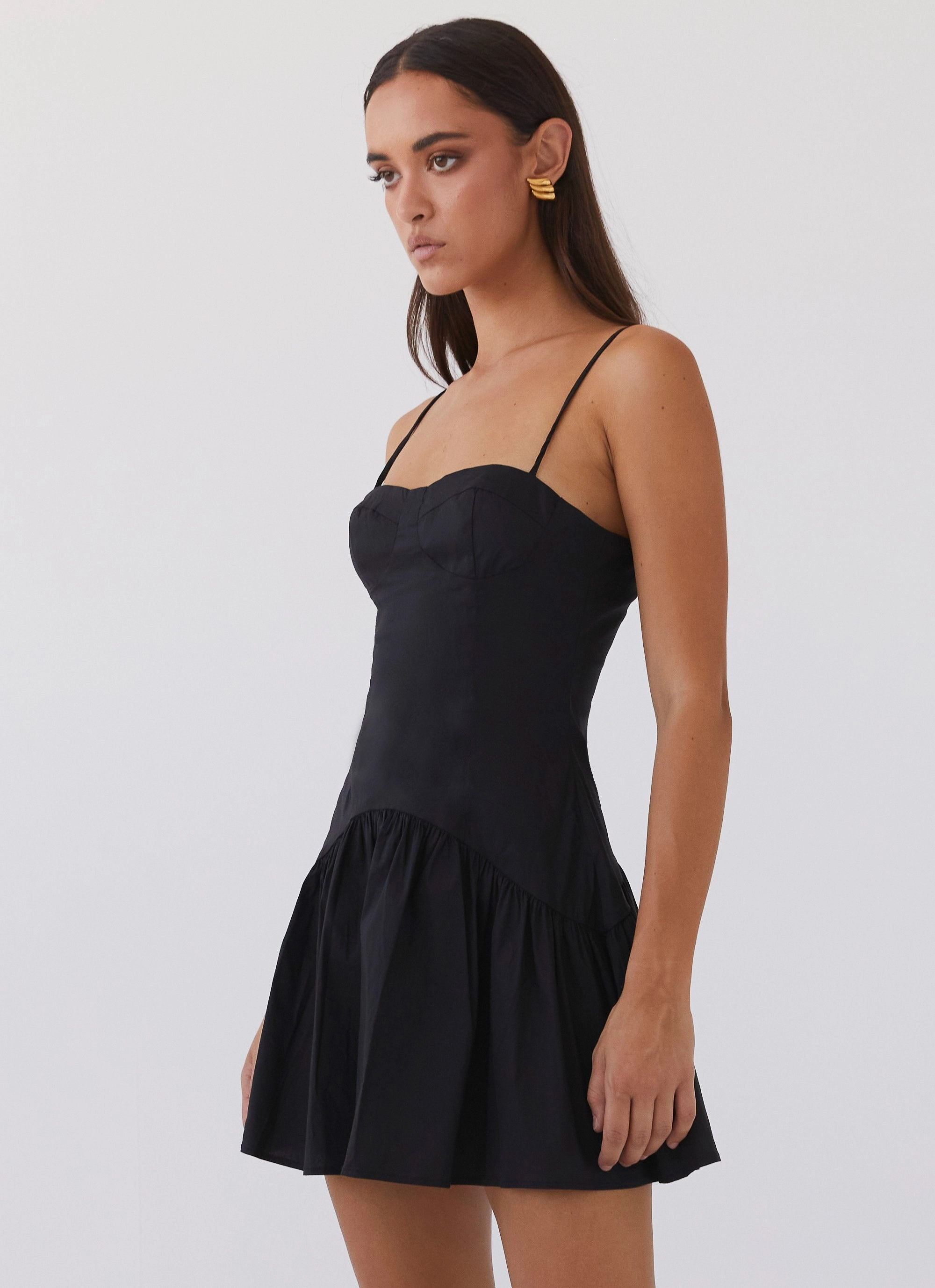 Unique Print Endless Summer Mini Dress - Black