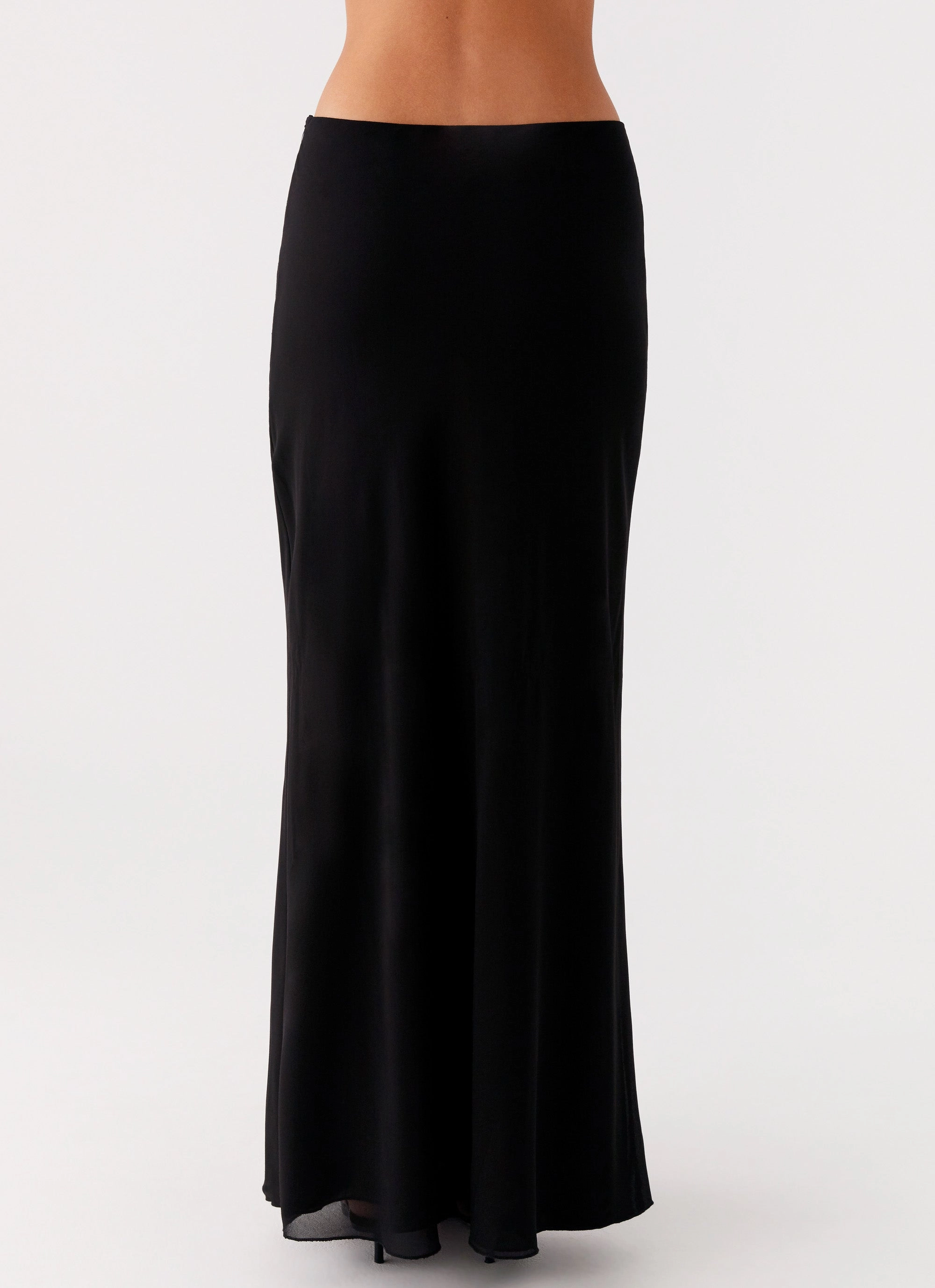 Chic Look Warm design Michaella Chiffon Maxi Skirt - Black