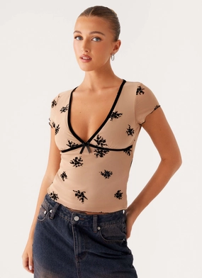 Rocca Top - Nude PreShrunk Fabric