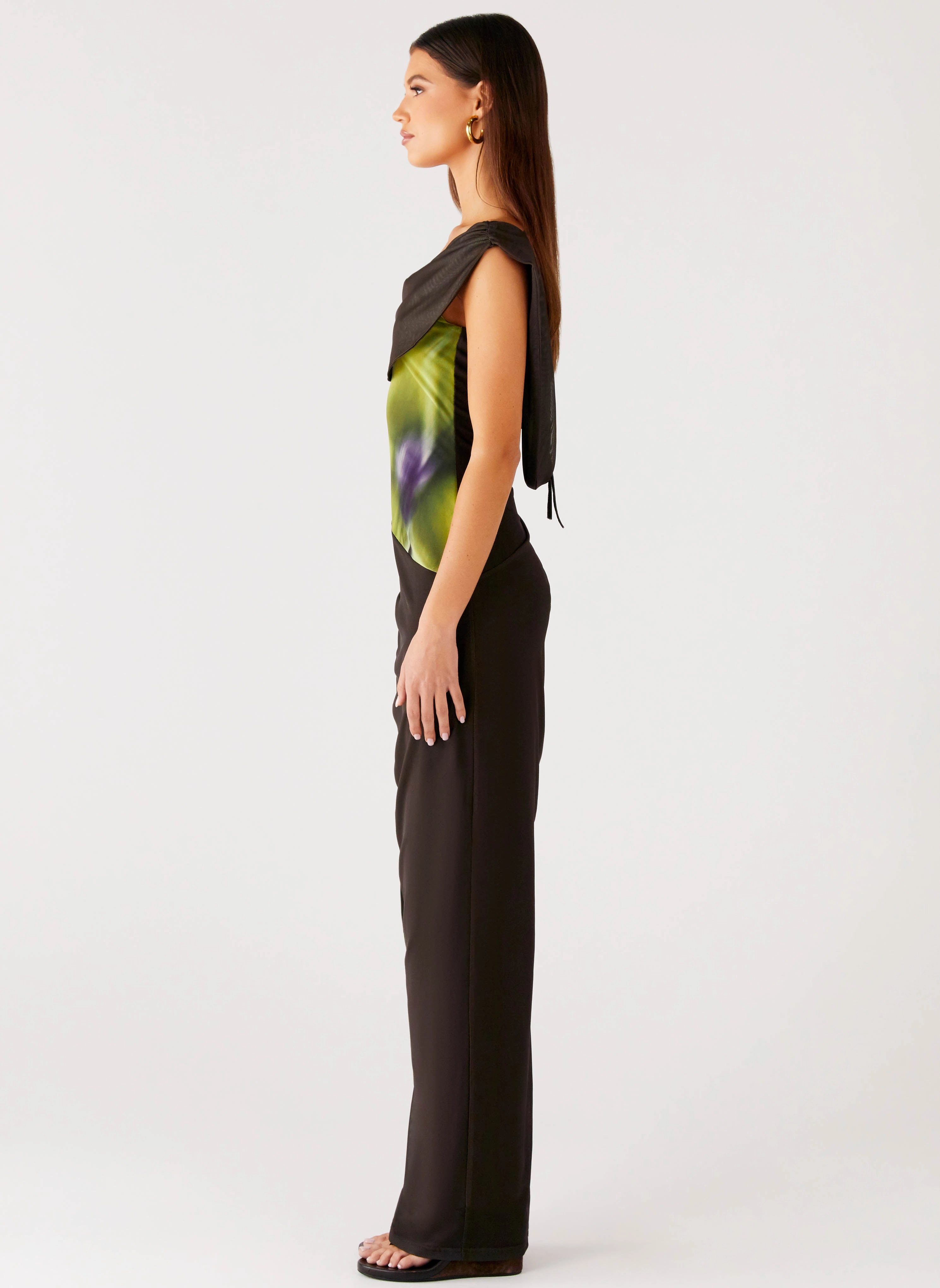 Good Fortune Maxi Dress - Lime Flower Sister Glow Balanced Shape