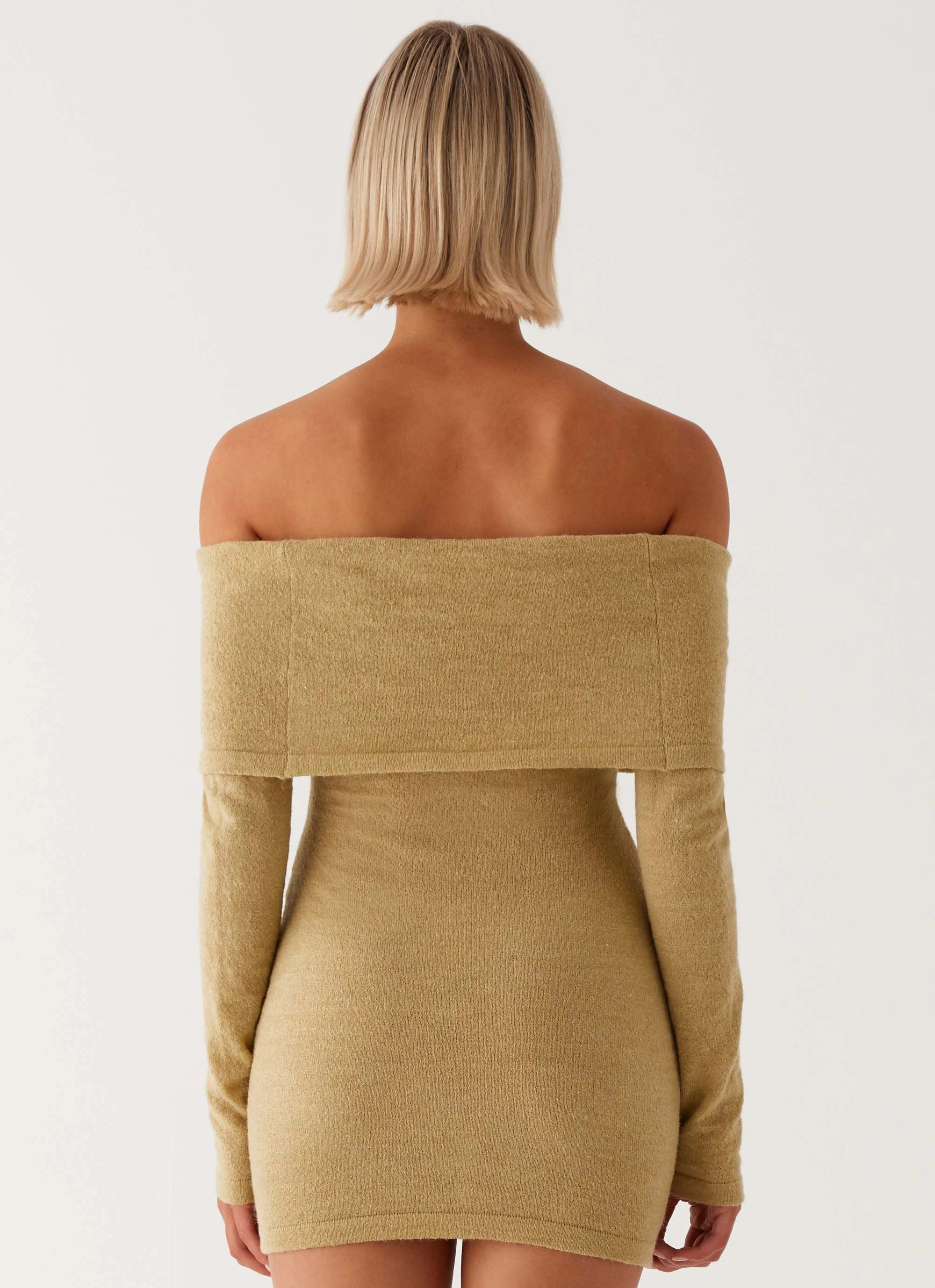 Stylish Appearance Myla Off Shoulder Mini Dress - Camel
