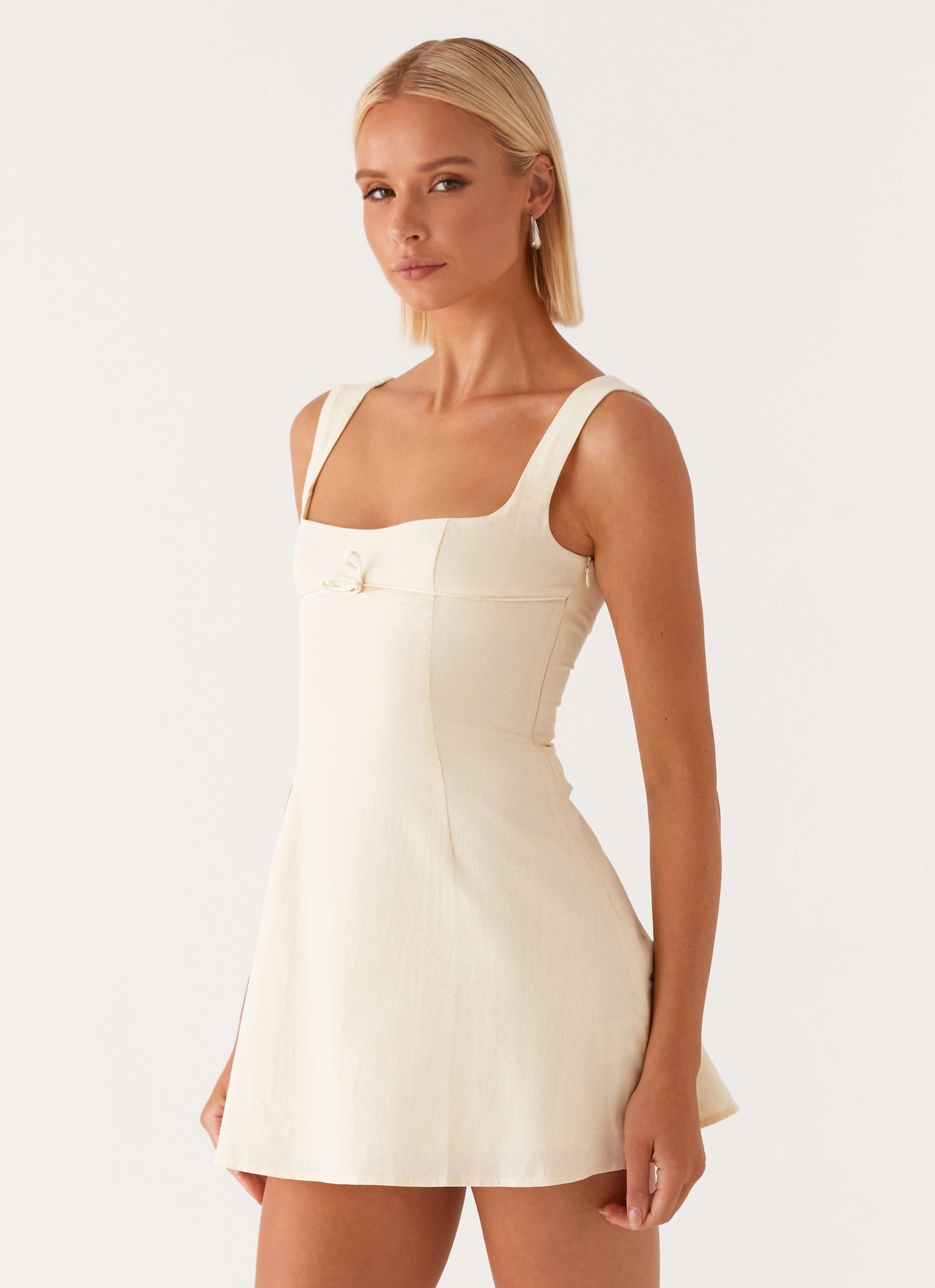 SoftTouchTexture Cadence Mini Dress - Yellow