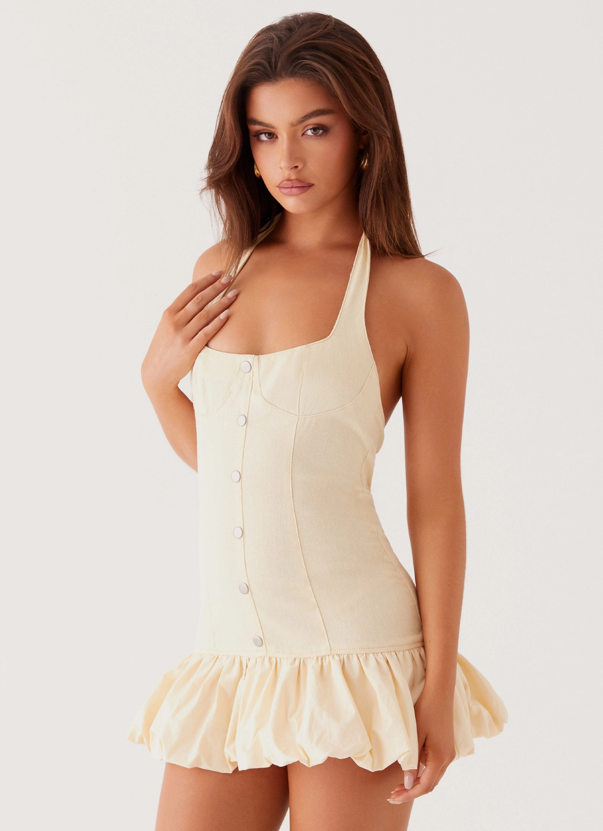 Georgina Denim Mini Dress - Antique Casual and Stylish Easy Comfort
