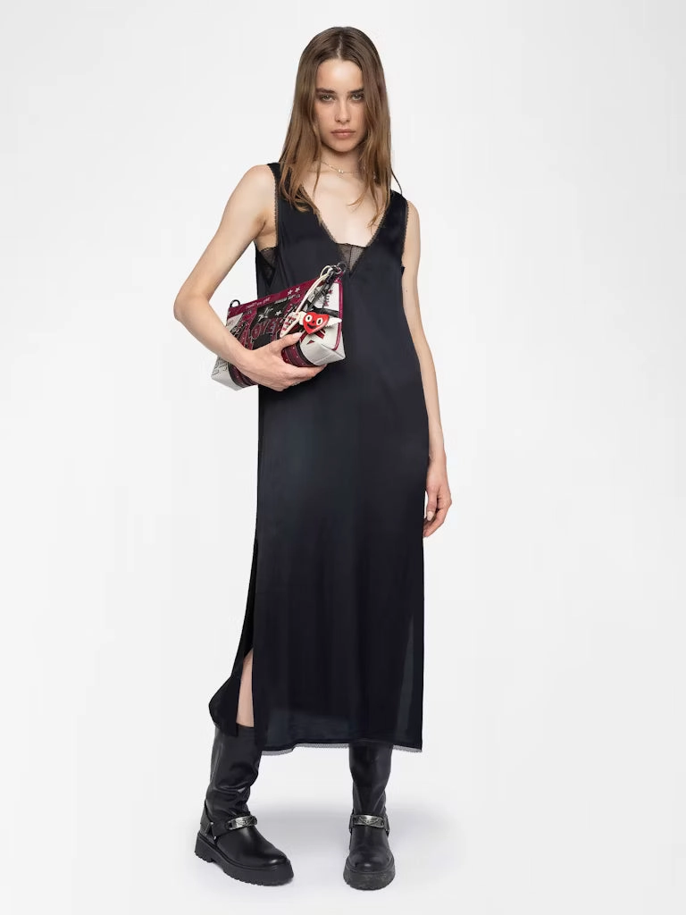 Zadig & Voltaire Renzo Satin Dress Elegant Appearance