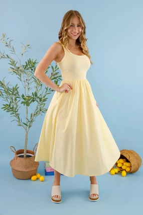 On The Bright Side Midi Dress Relax Motion Dance-Party