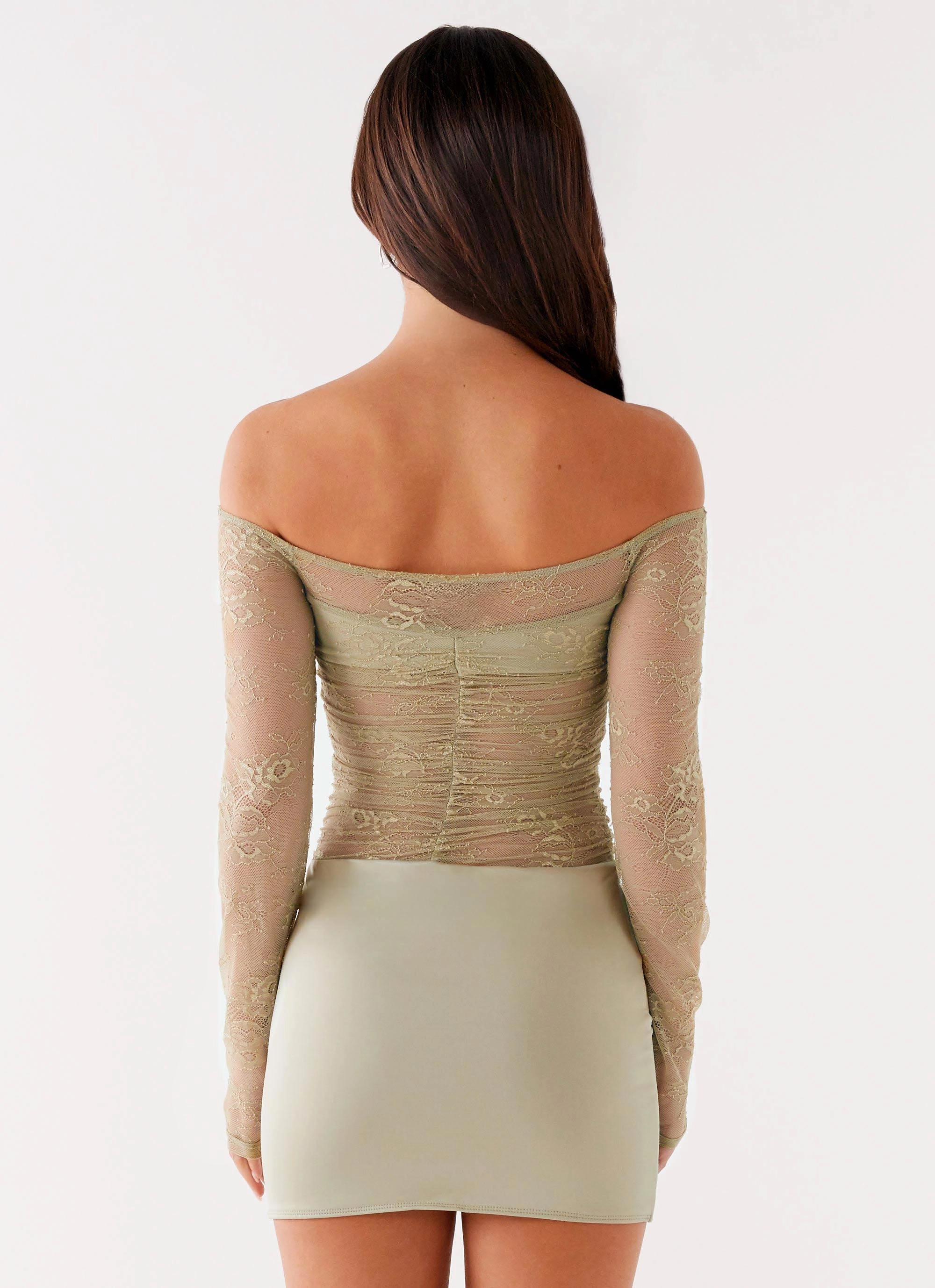 Collide Lace Mini Dress - Sage Style Ease