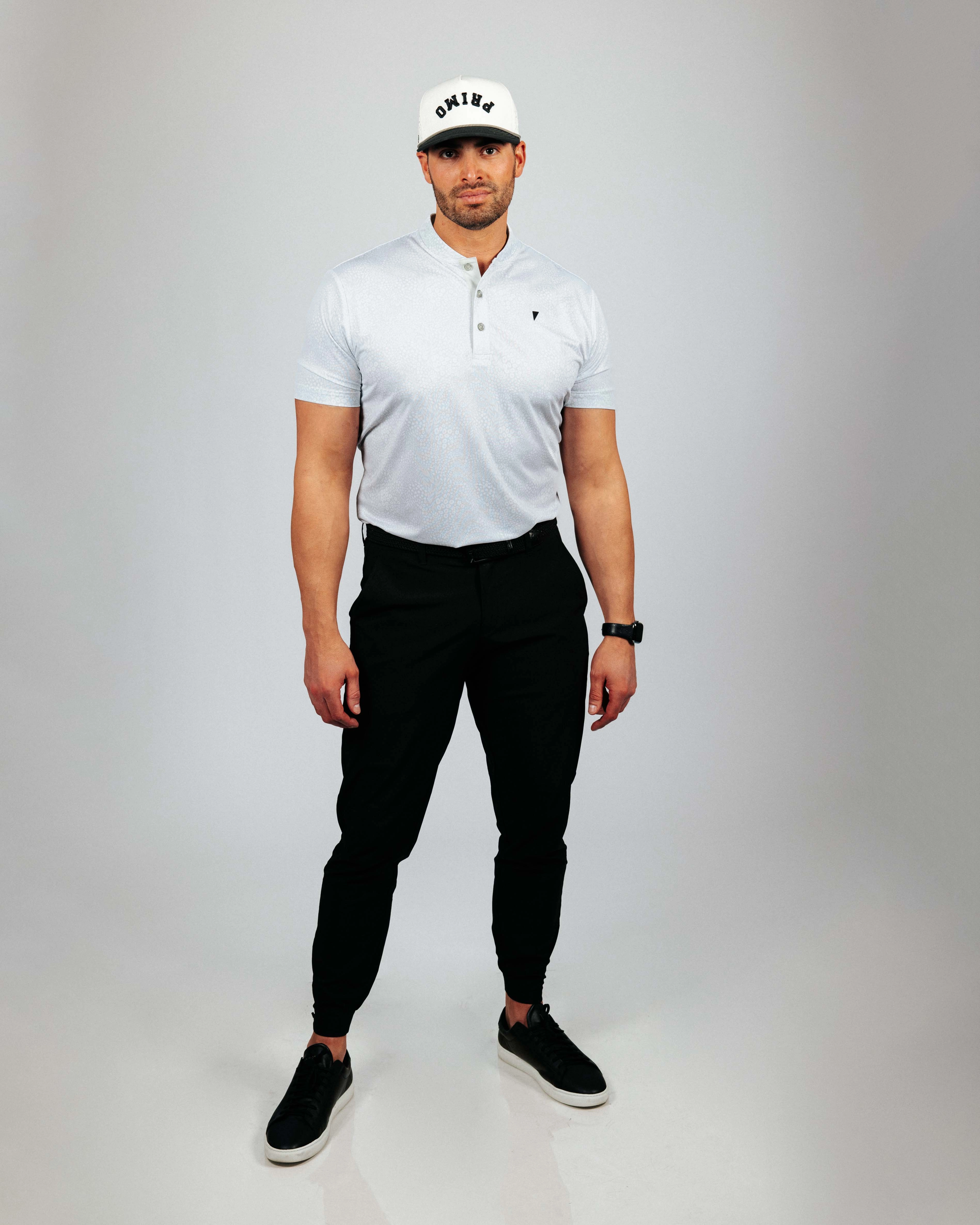 DropShoulderConstruction Light Gray Grove Blade Collar Polo
