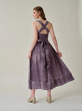 Vetiver 23 | cross back linen dress Full Comfort
