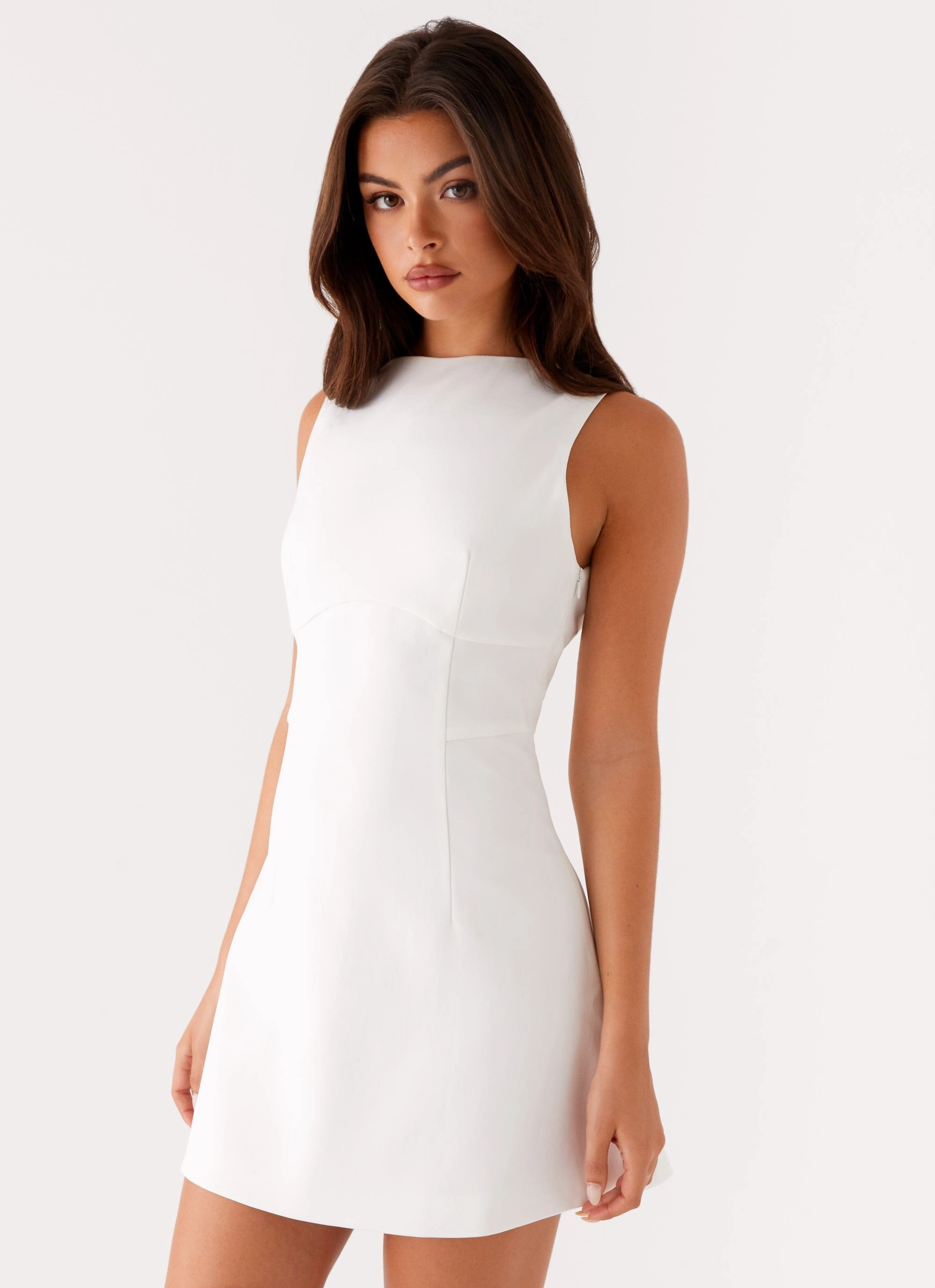 Lulita Mini Dress - White Lounge Moment Contemporary Design