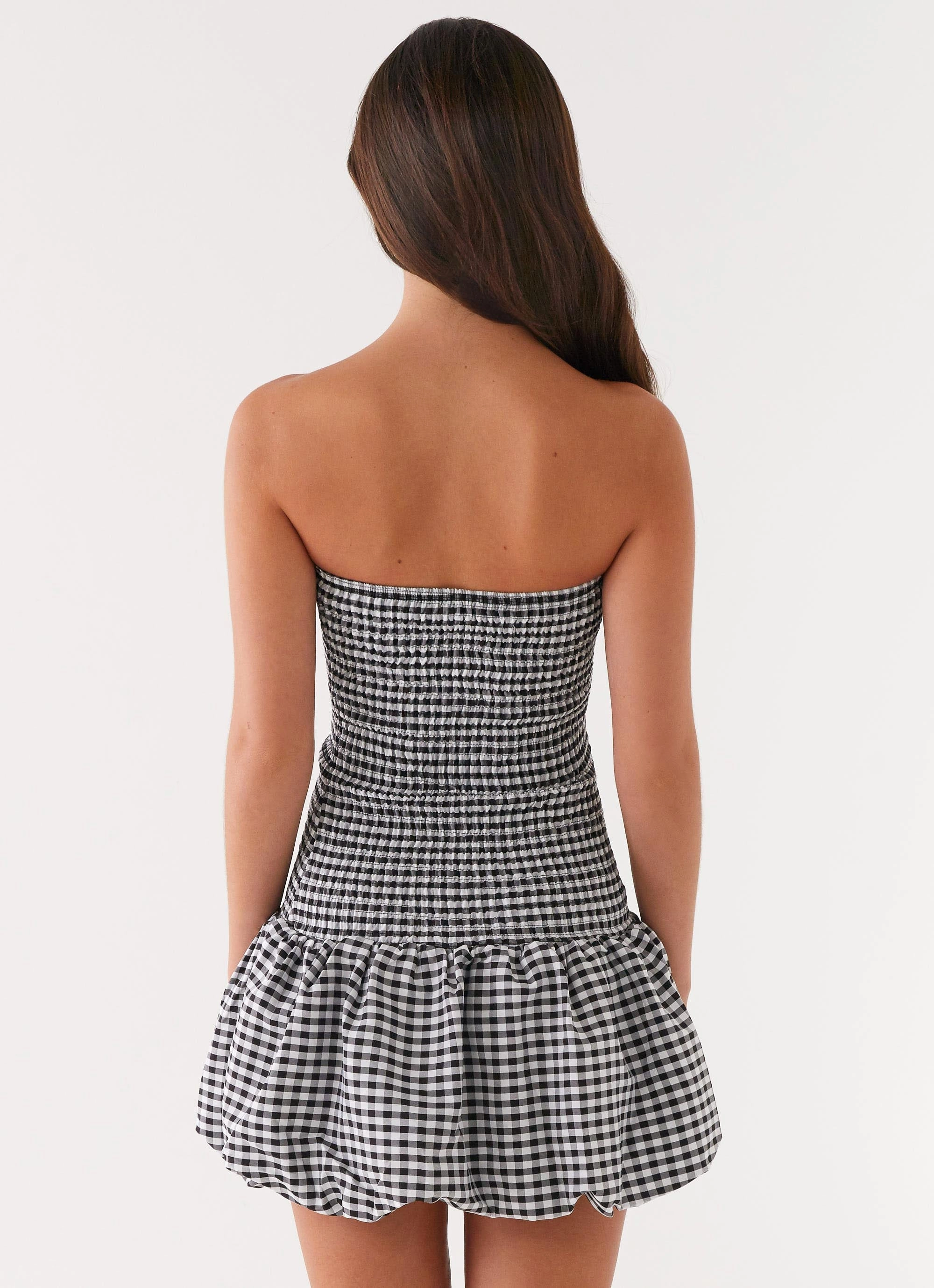 Timeless Wear custom-fit Martell Mini Dress - Black Gingham