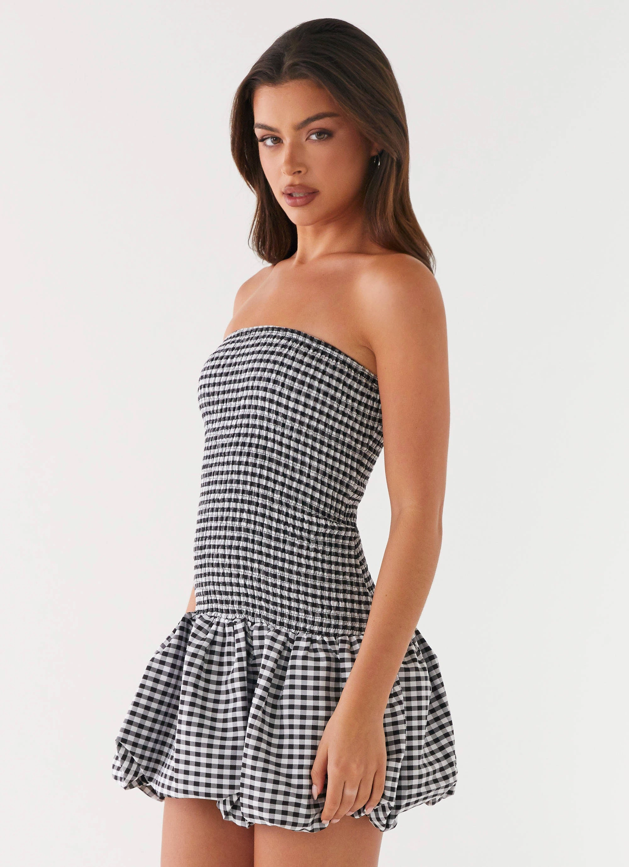 Martell Mini Dress - Black Gingham Chill Style