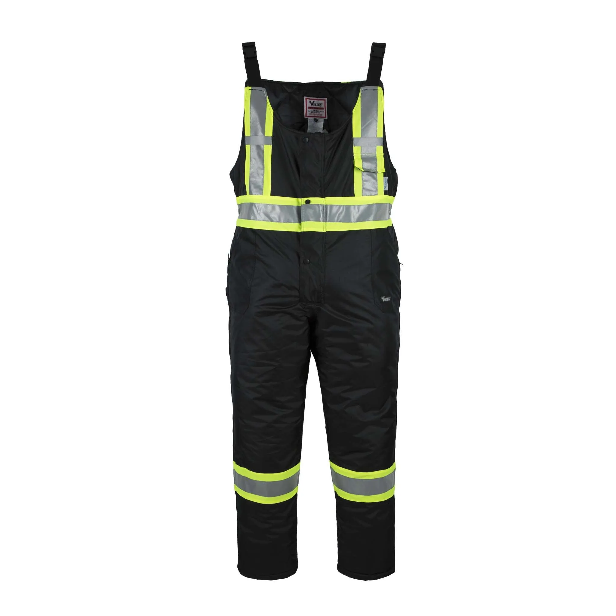 Viking Handyman® 6328P Insulated 300D Bib Pants, Water & Wind Proof, -30°C Protection, CSA Z96-15 Class 2/3, Reflective, Heavy-Duty | Sizes S-4XL