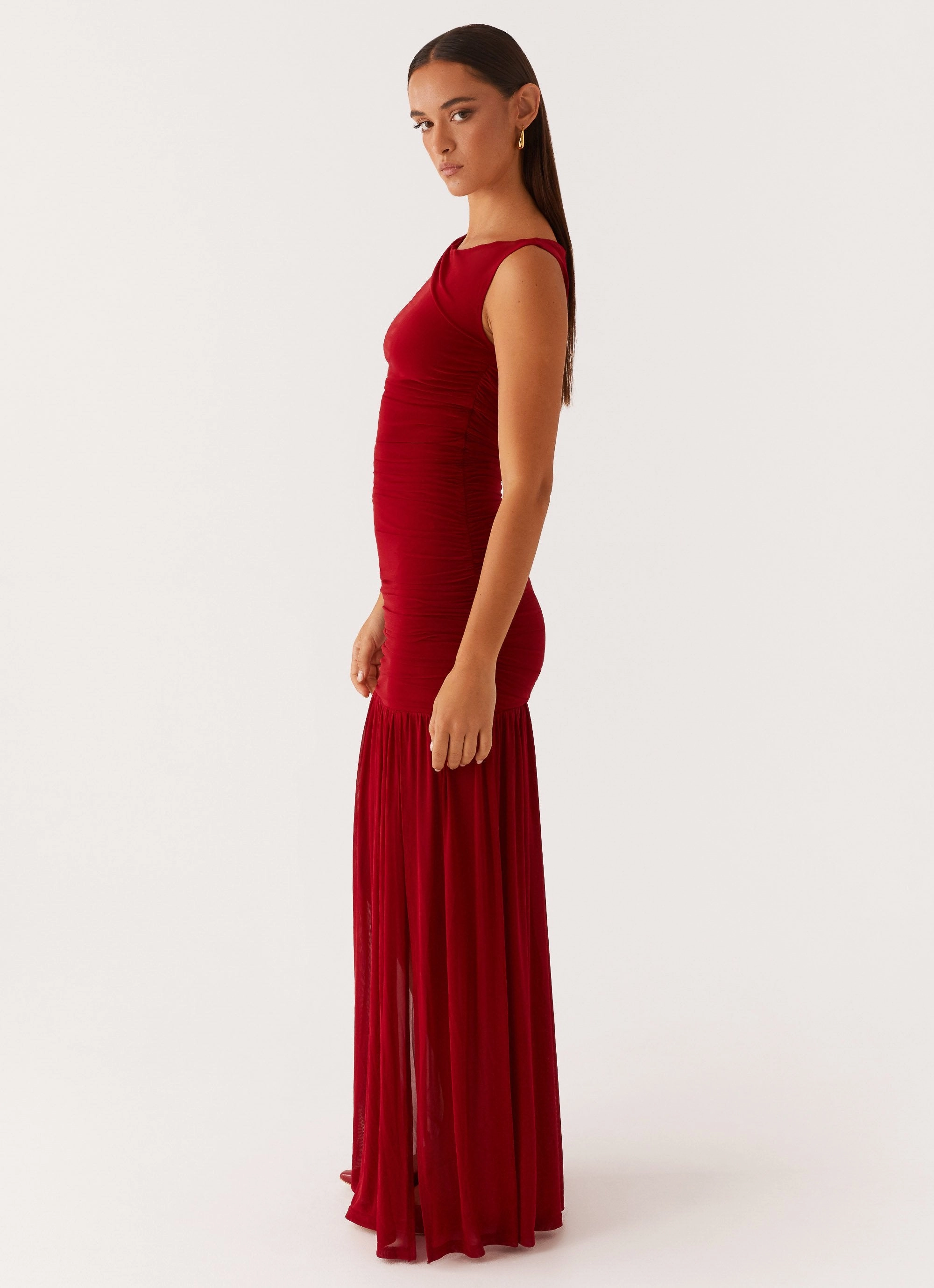 Manon Maxi Dress - Red Office Cool
