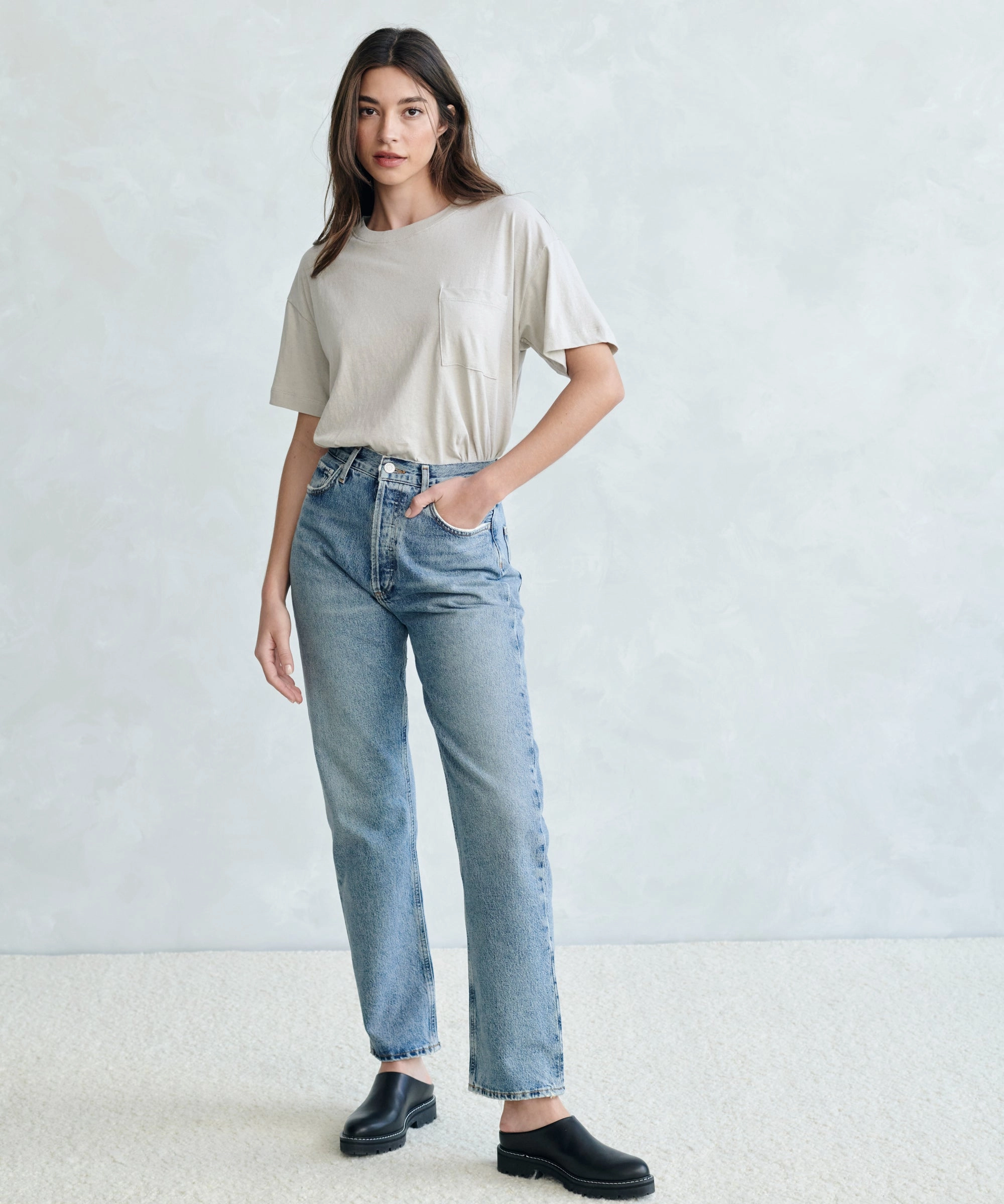 Casual Jacket Vintage Pocket Tee