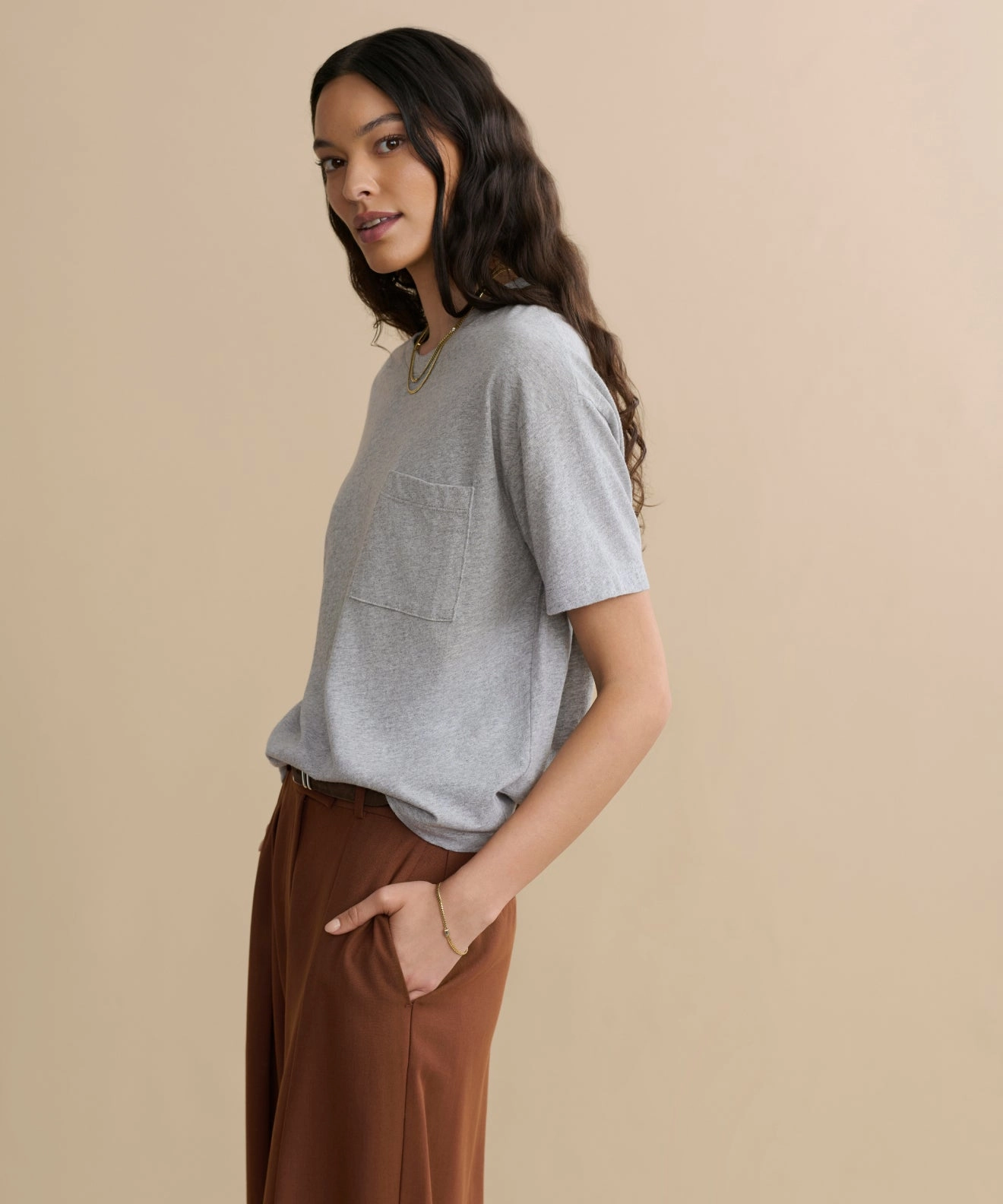 Relaxed Design Sport Top Vintage Pocket Tee