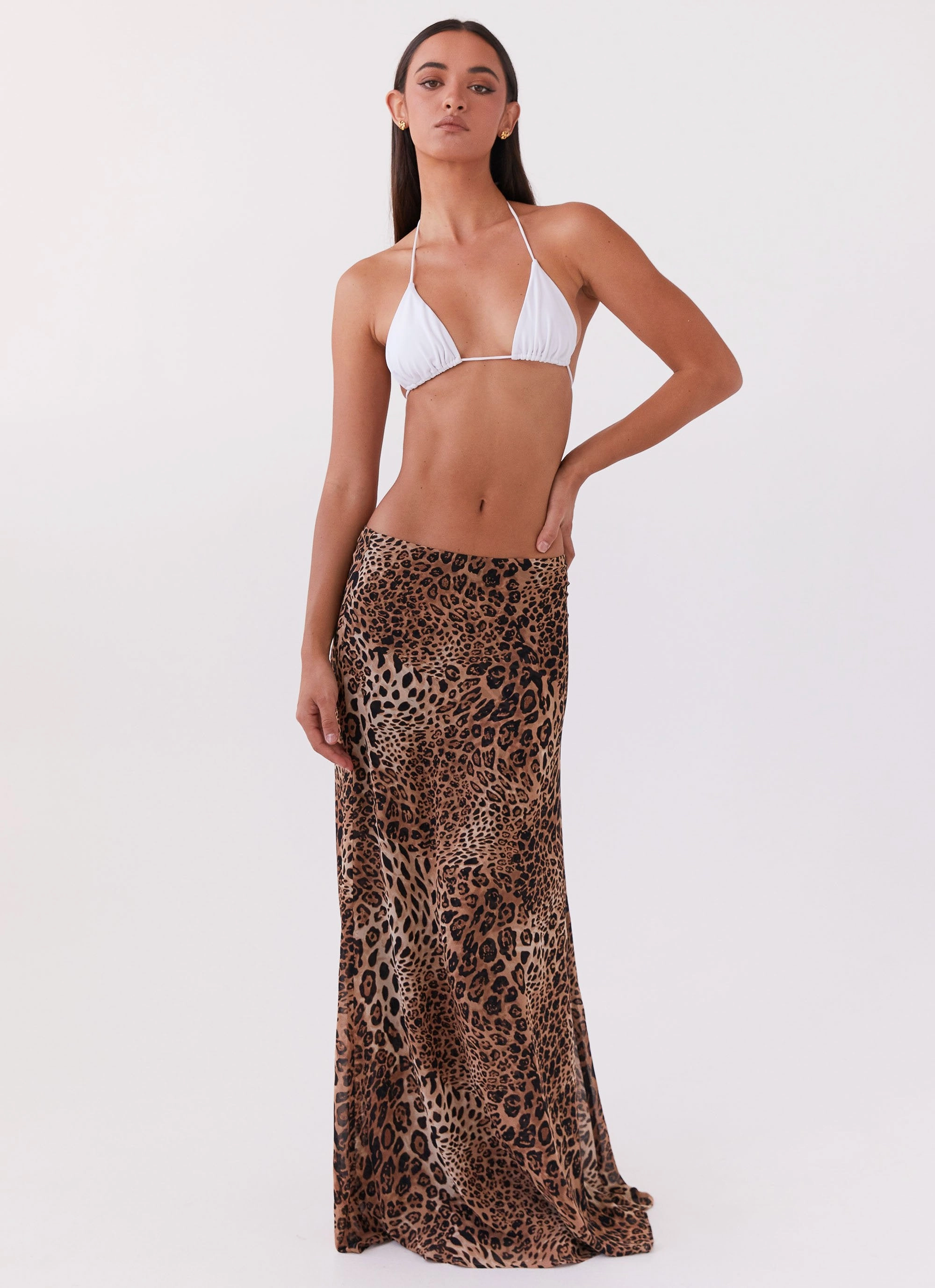 Violetta Maxi Skirt - Leopard Metallic accents AbrasionGuardTape