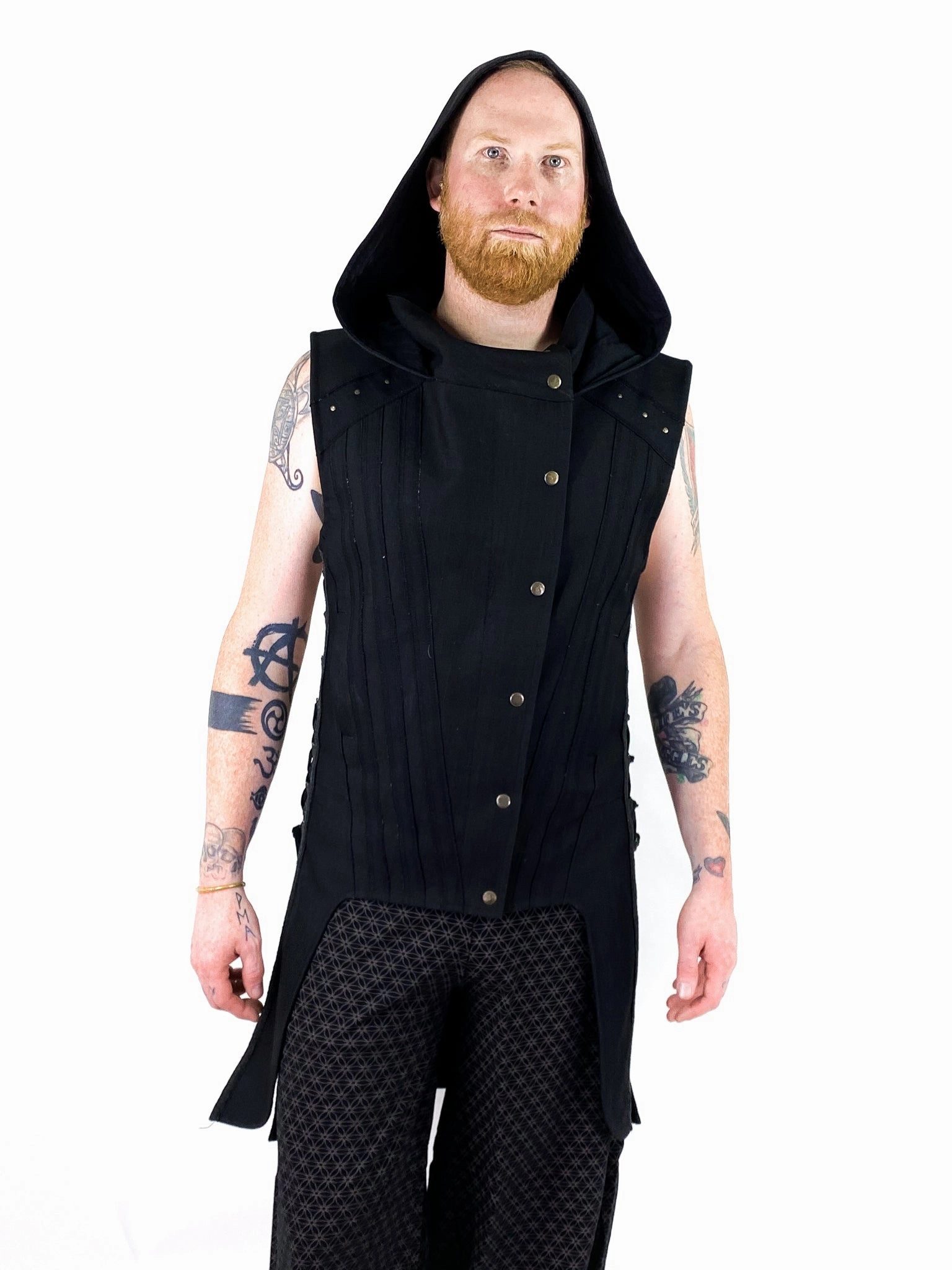Virtuoso Tailcoat Trendy Look Layered Placket Design