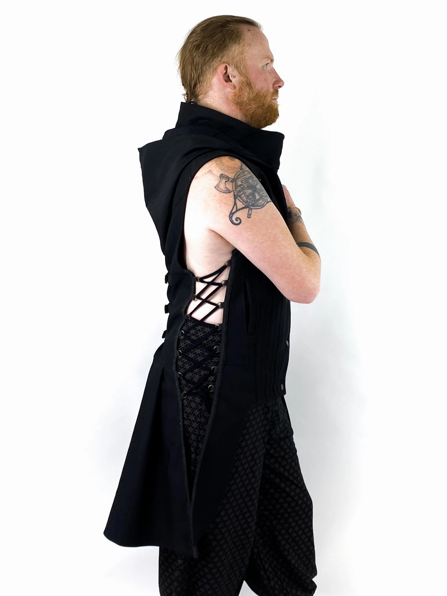 Layered Placket Design Virtuoso Tailcoat