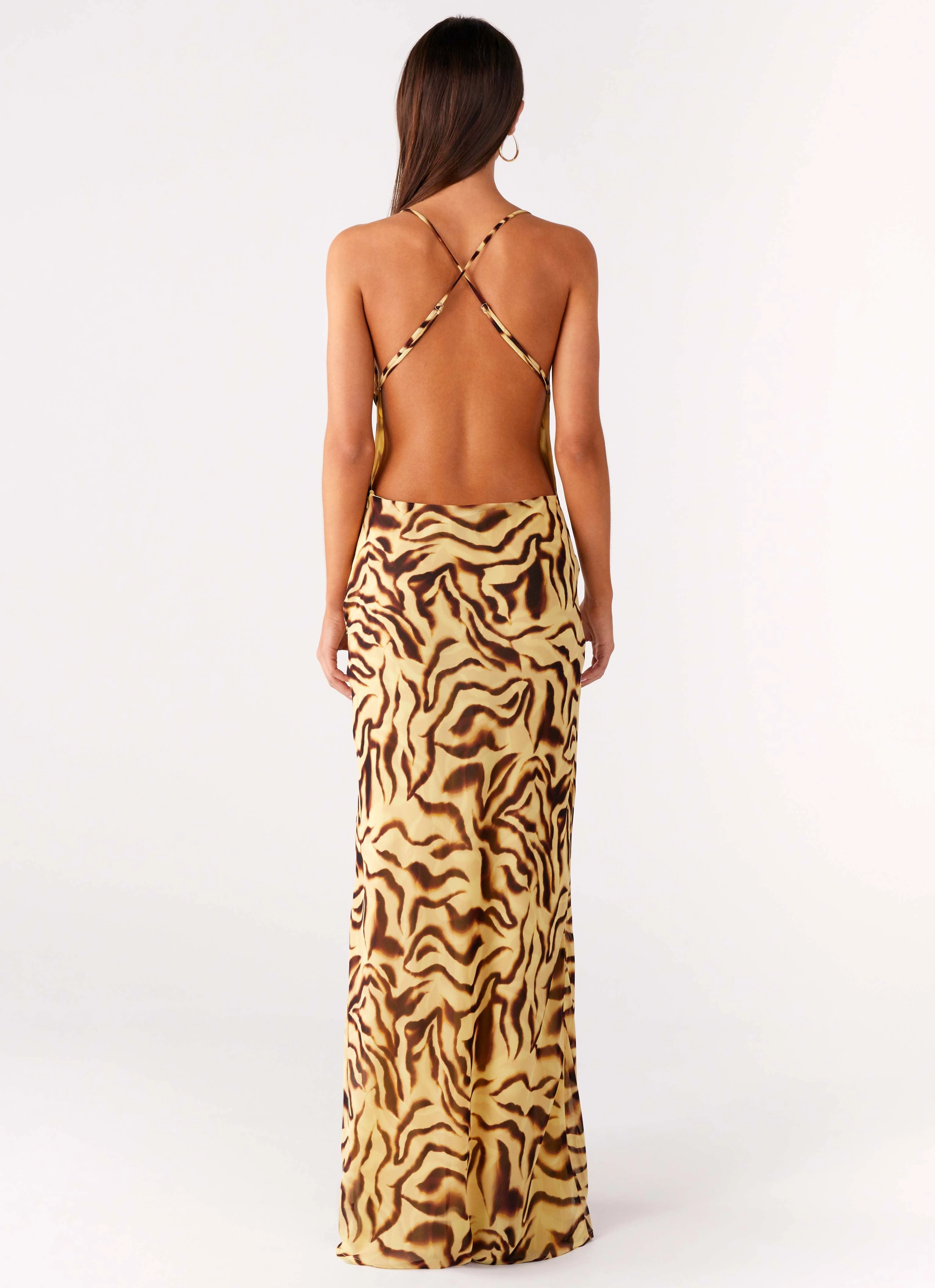 Sleek Fit Mood Look Viva Lune Maxi Dress - Laguna Print