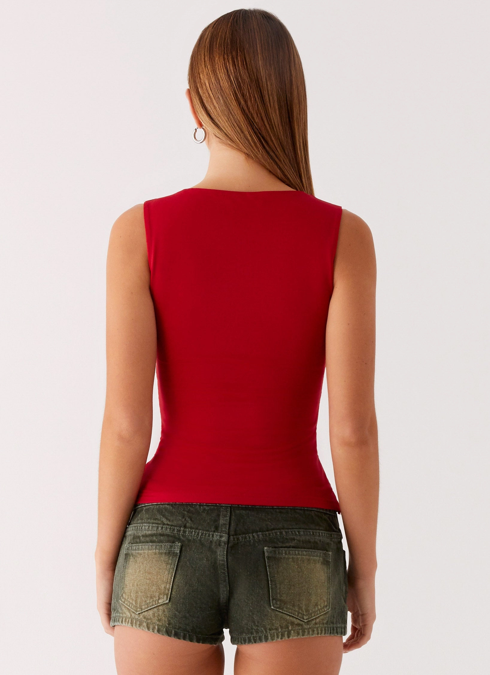 Eco Friendly Dye Process HighRiseWaist Vivia Denim Micro Shorts - Washed Khaki