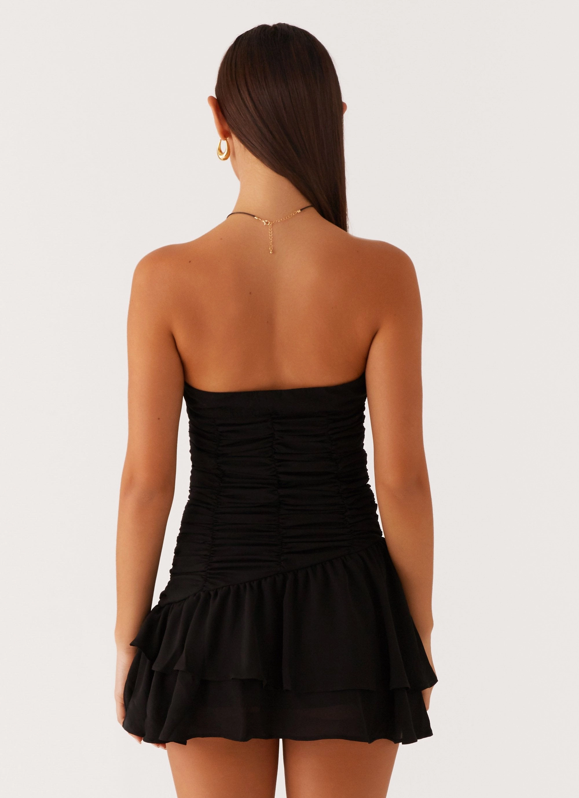 Viviana Mini Dress - Black Wrinkle-Resistant