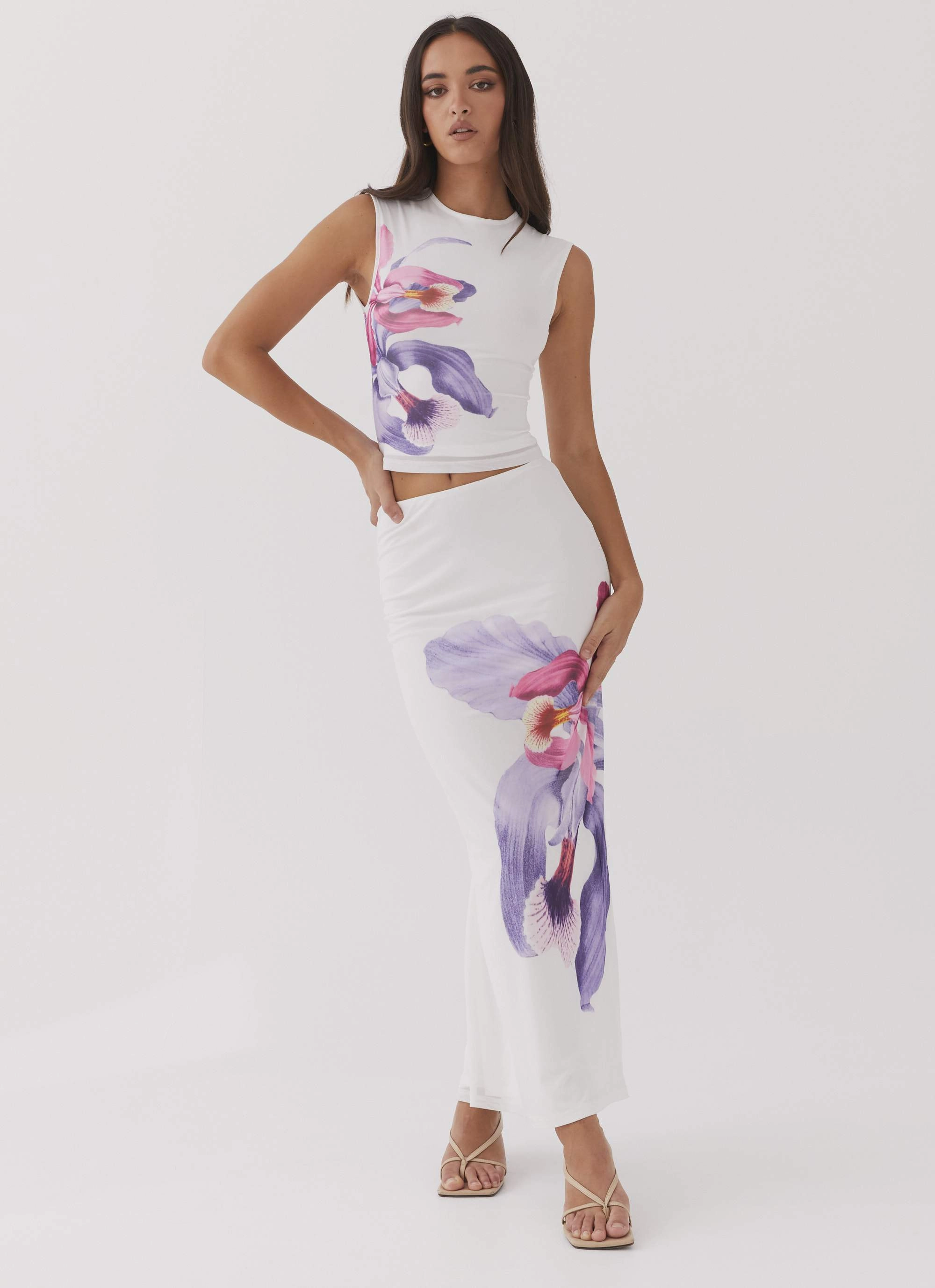 EthicallySourcedMaterial Waiting For Dawn Mesh Top - White
