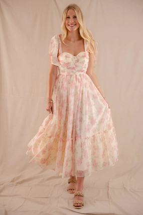 Layered Texture Waiting For My Chance Maxi Dress-Blush