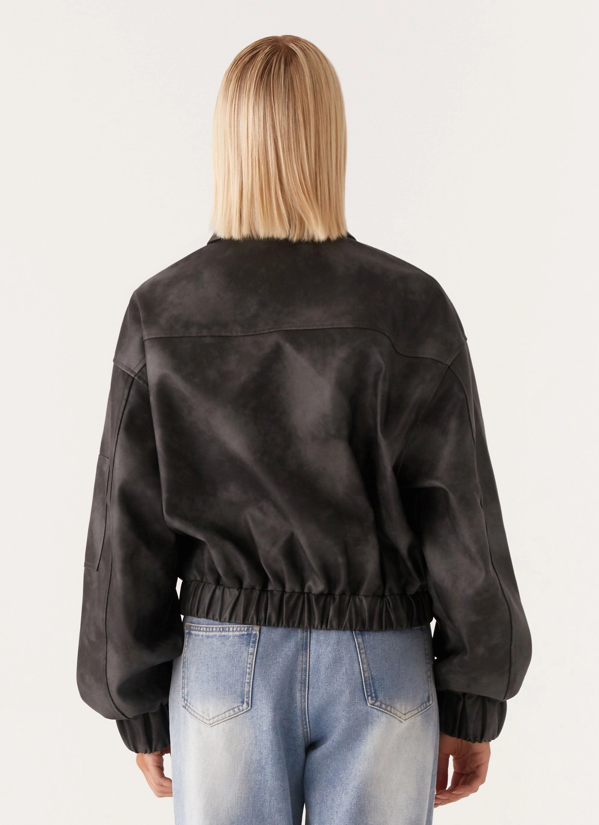 Washington Bomber Jacket - Black Light Travel Piece Flexible Zipper Guards