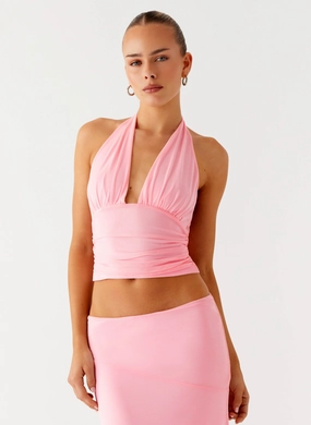 AntiOdor Kerrie Halter Top - Baby Pink