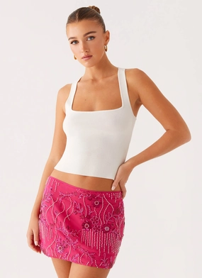 Adored By You Mini Skirt - Fuchsia Quick Wear Fit Stretchable Fit