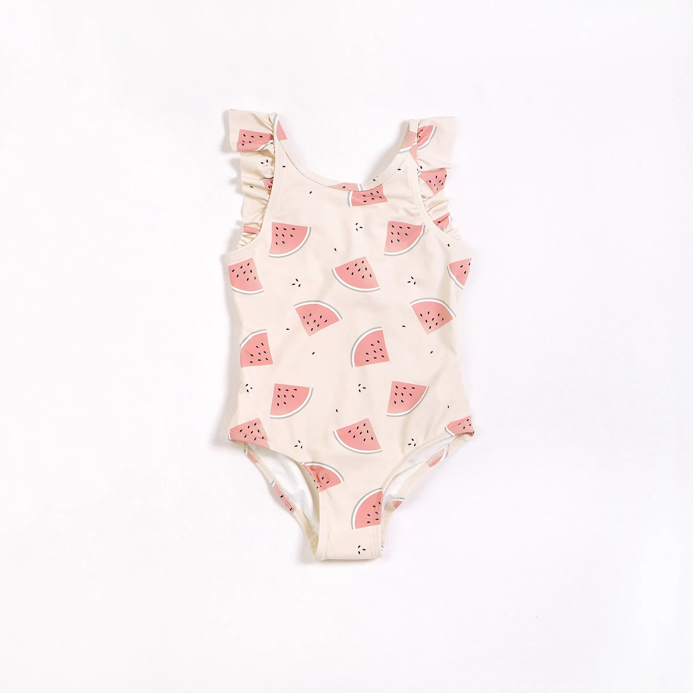 Watermelons on Crème One-Piece Swimsuit | Petit Lem