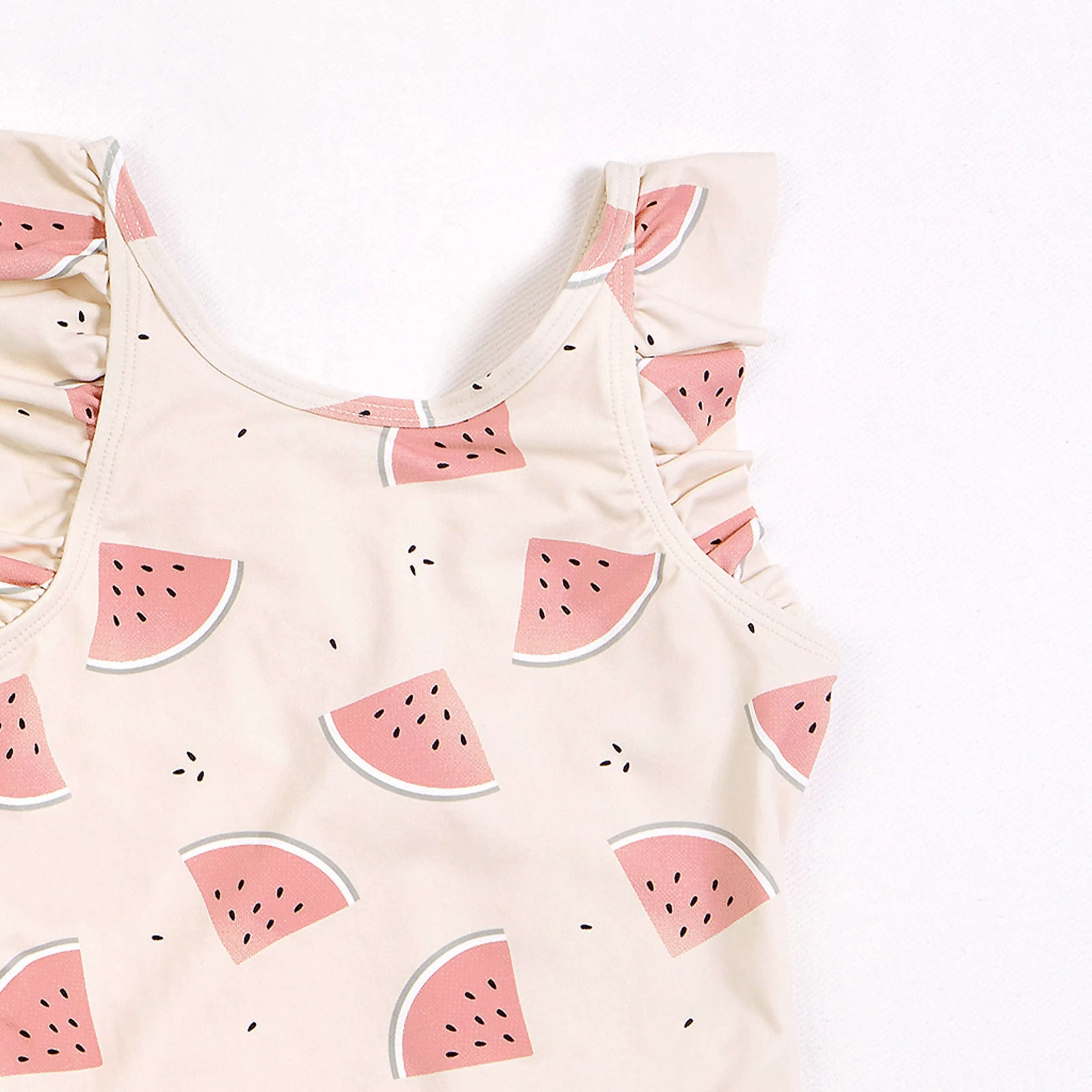 Watermelons on Crème One-Piece Swimsuit | Petit Lem