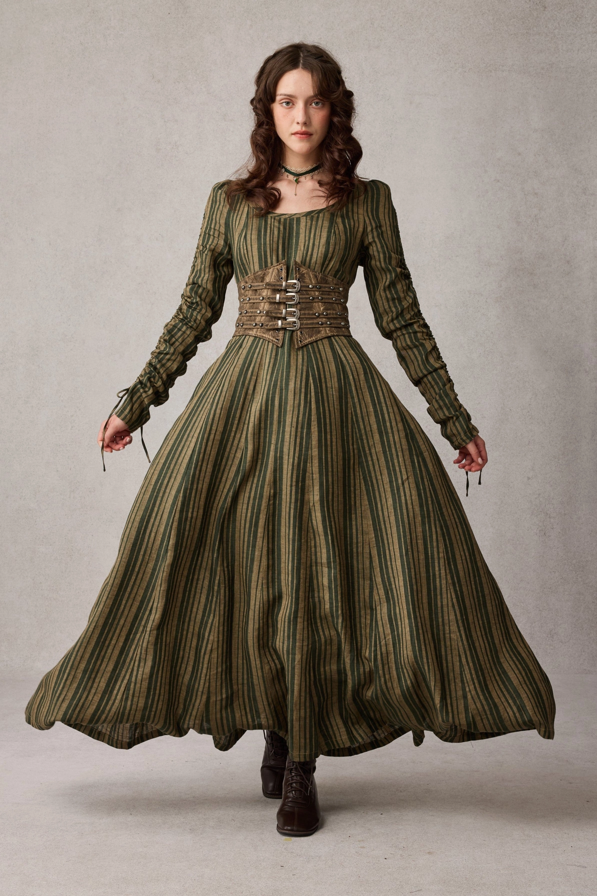 Soft Material Crystal 17 | Victorian maxi linen dress