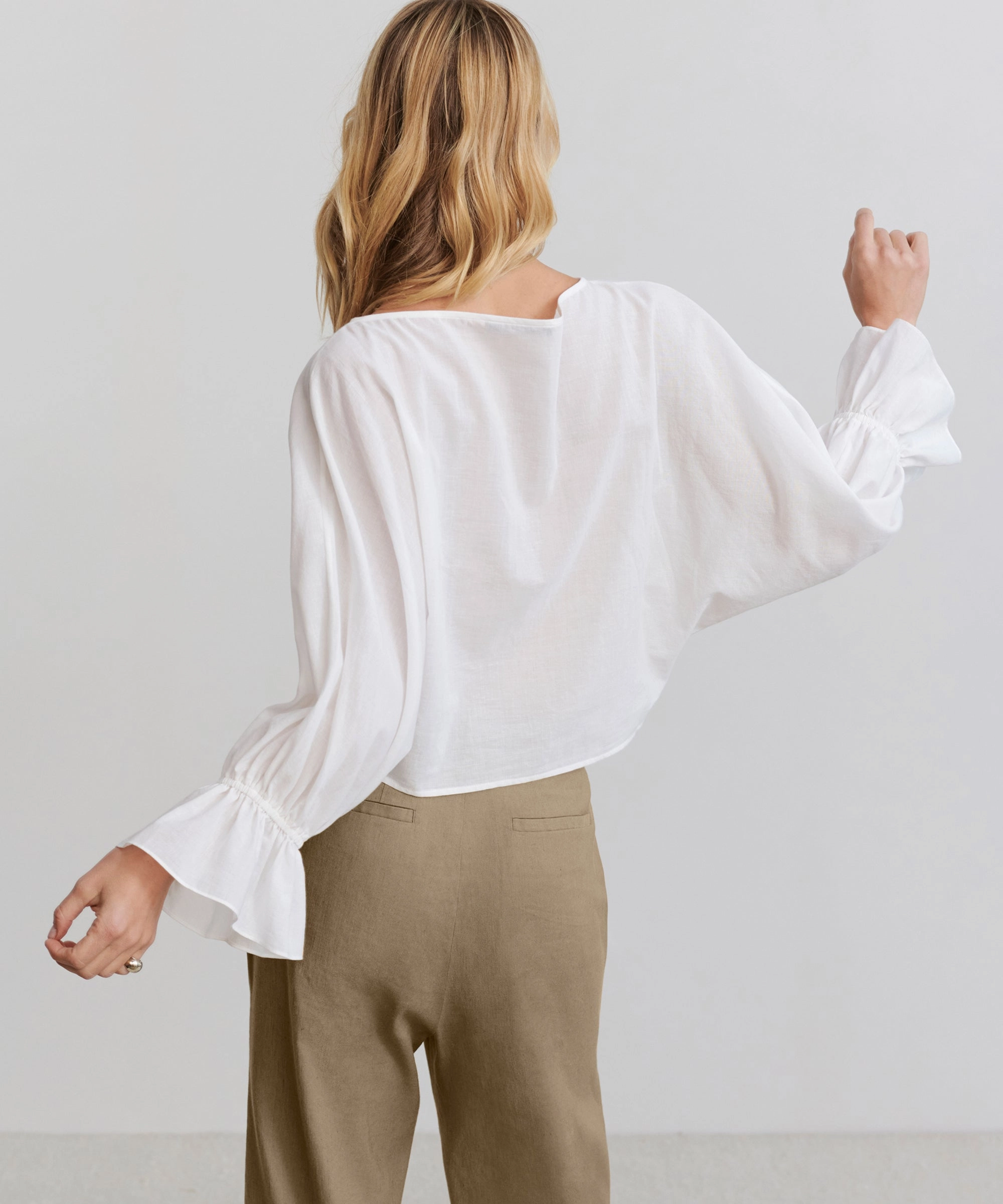 LayeredStyling Airflow Mesh Panel Cape Blouse