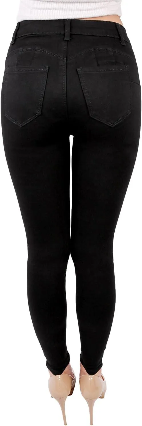 Wax Women's Juniors Basic Stretchy Fit Skinny Jeans