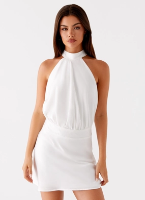 Understated Elegance Elegant Detail Camera Shy Mini Dress - Ivory