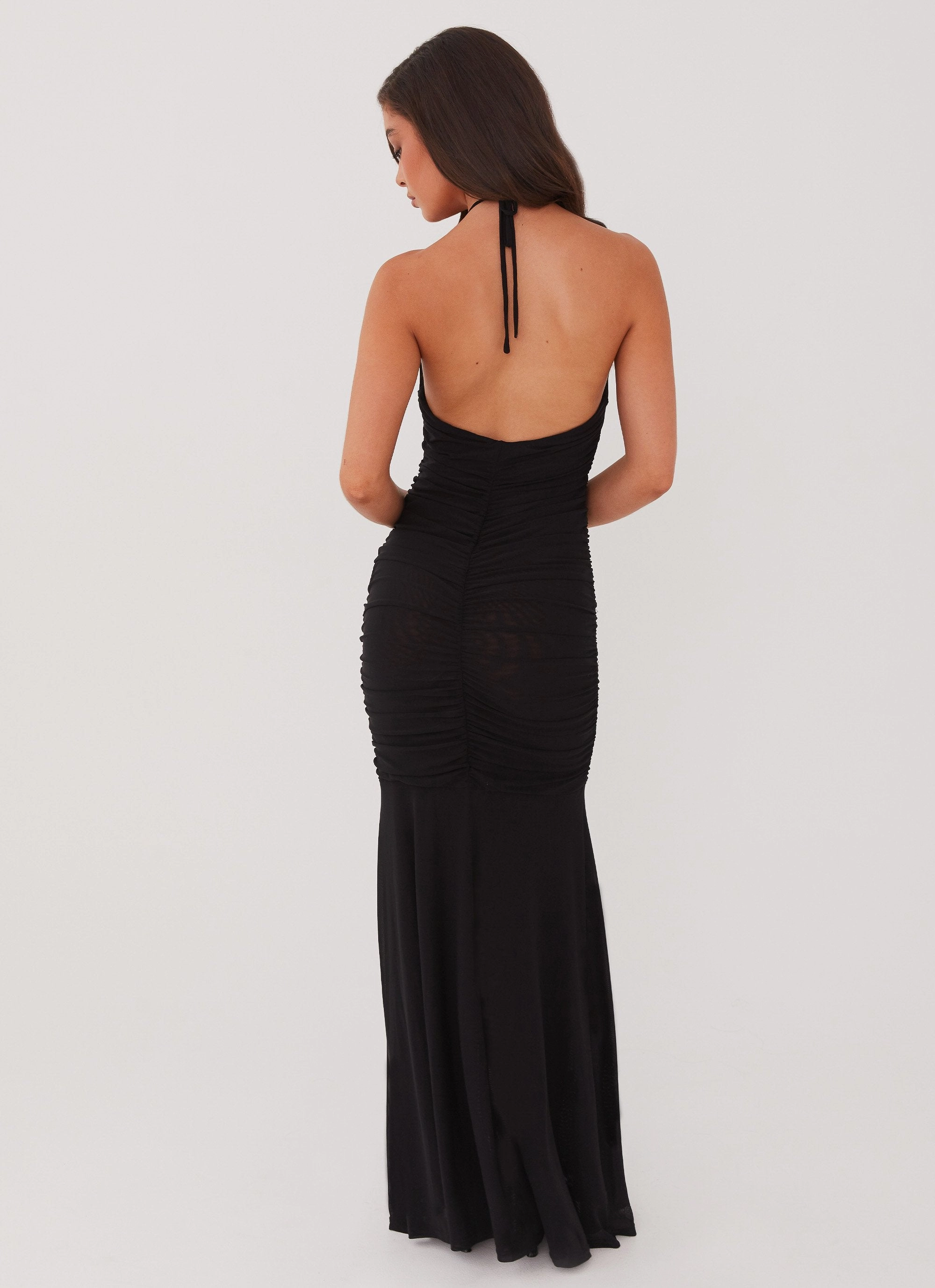 breathable-mesh Dreamy Flow Brynne Maxi Dress - Black