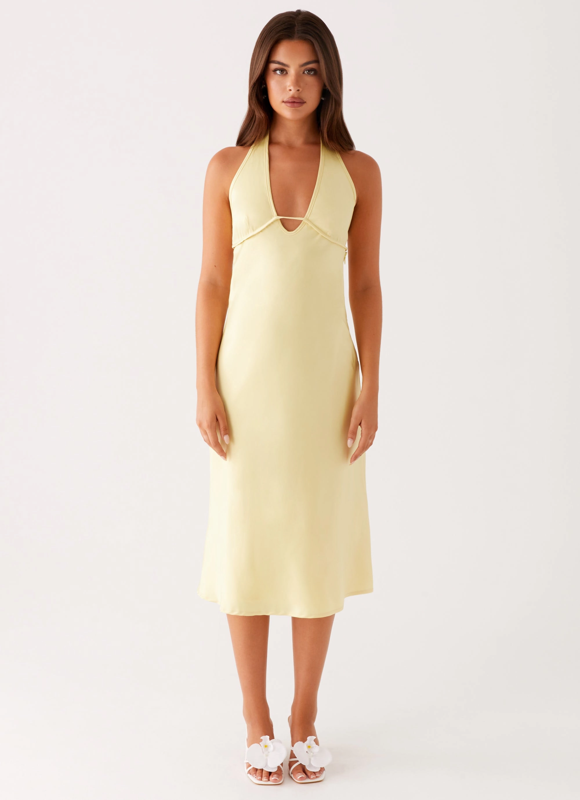 Calm Silhouette Davies Midi Dress - Yellow